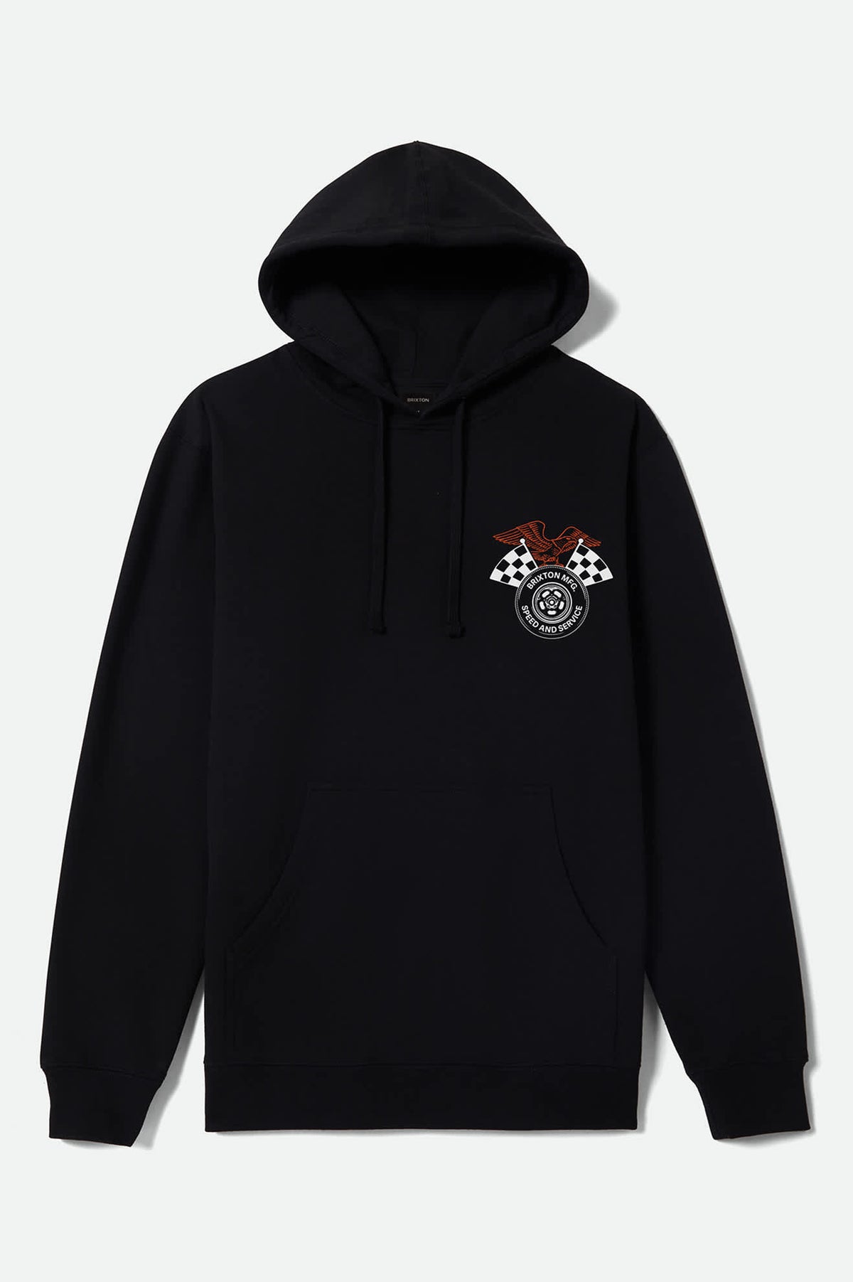 Men's Reamer Hoodie in the color Black - Front Product Laydown Image