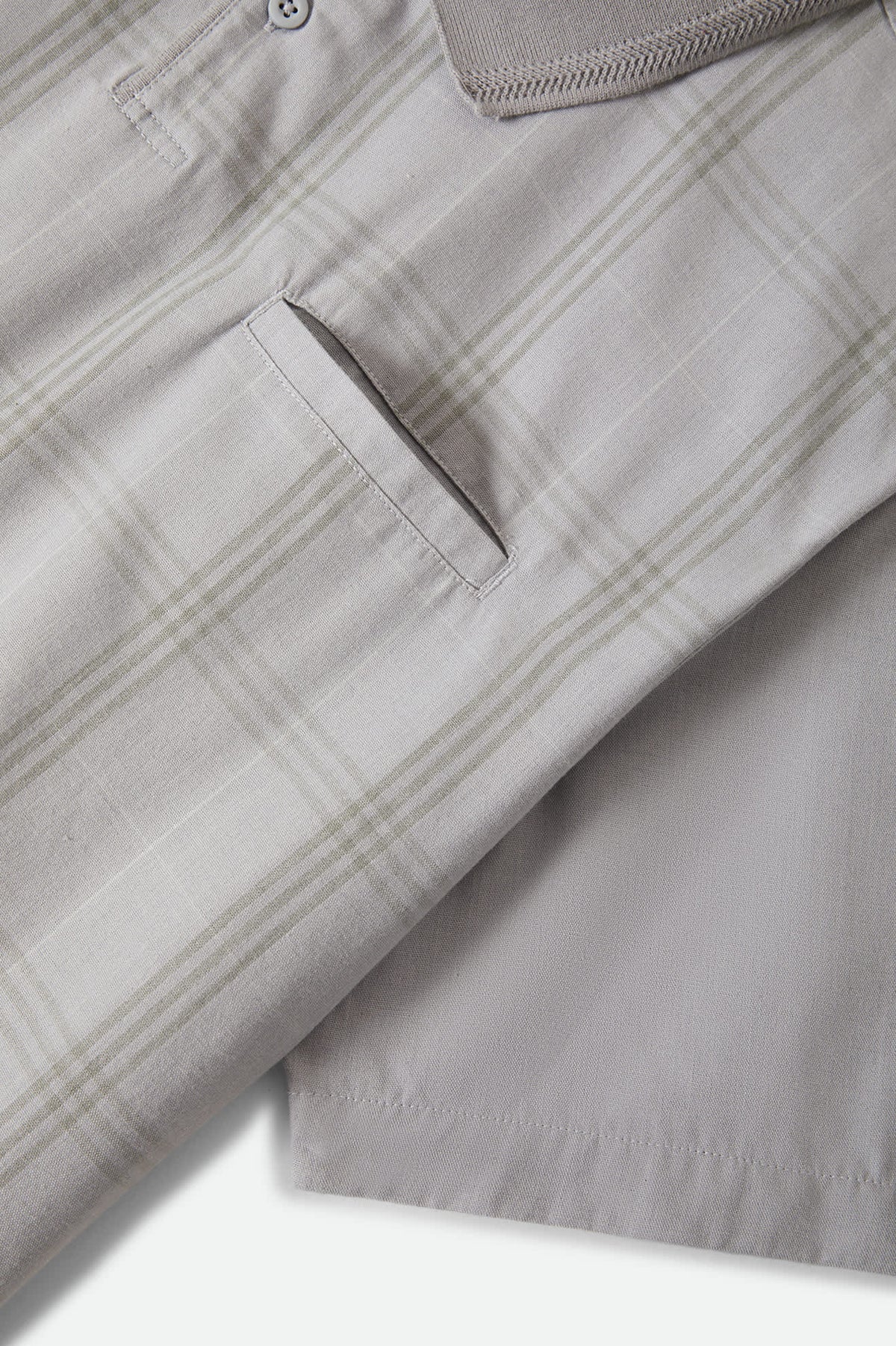 Men's Trolly Jacquard Weekend Short Sleeve Polo in the color Blue Aura - Additional Laydown image
