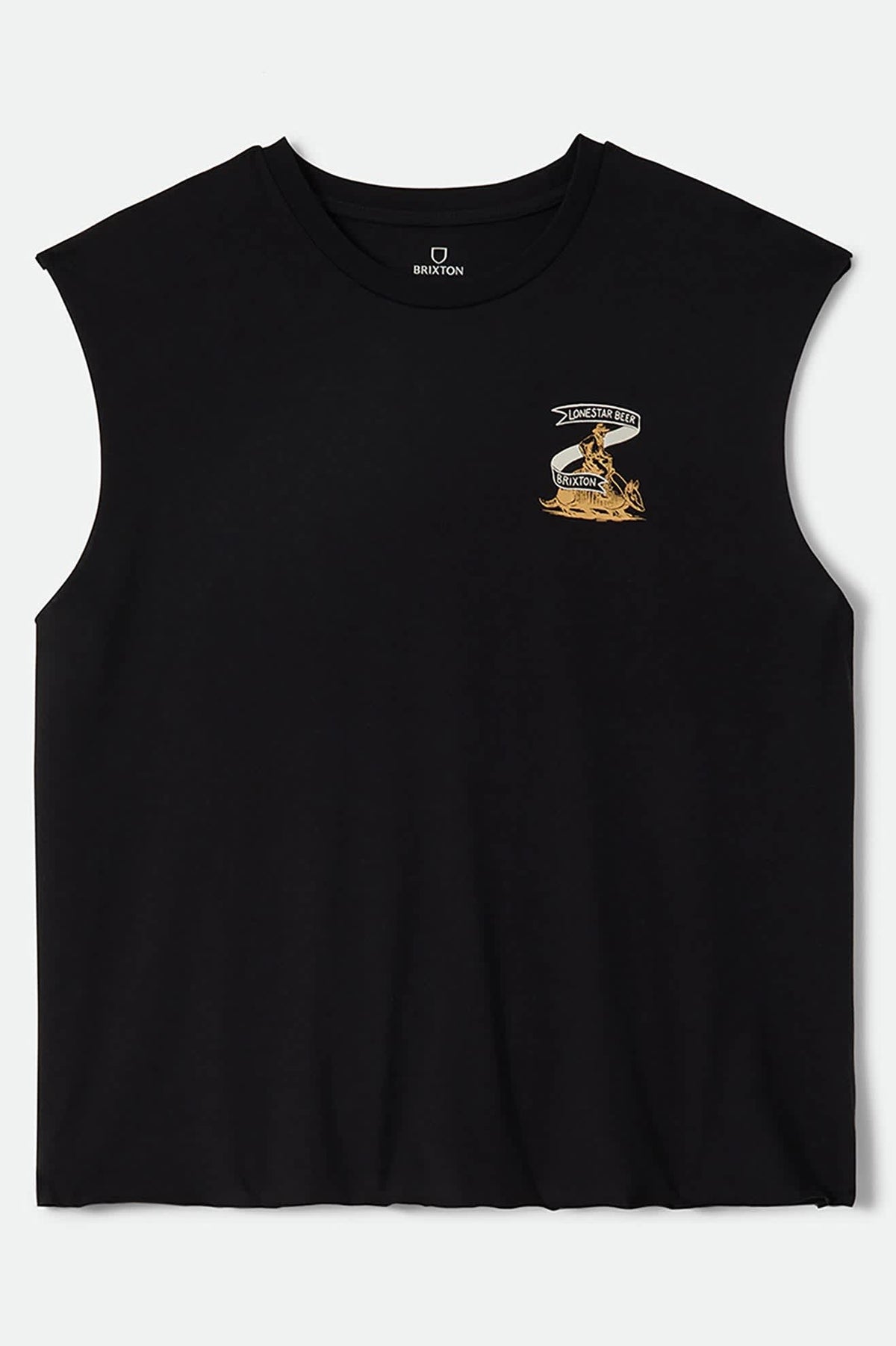 Men's Lone Star Armadillo Muscle T-Shirt in the color Black - Front Product Laydown Image