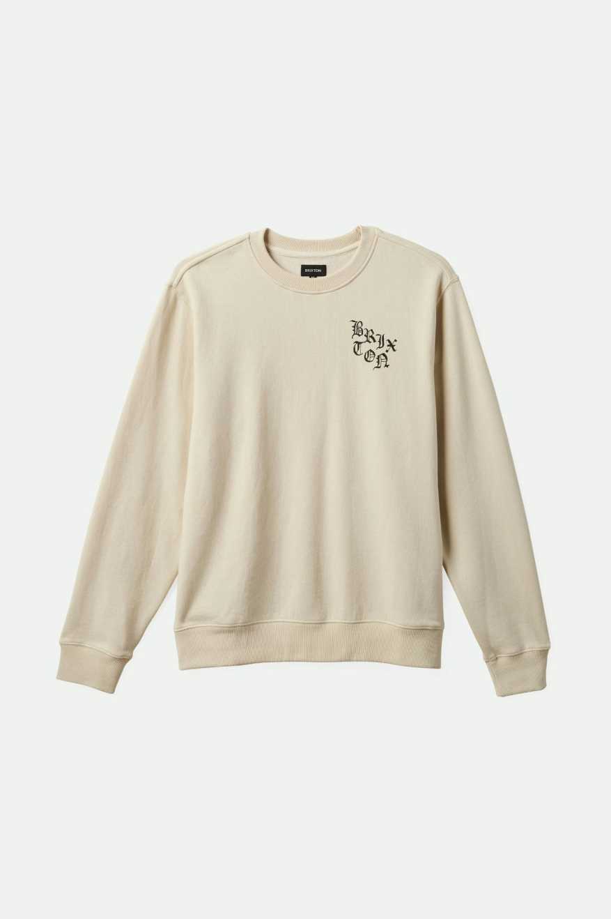 Brixton Men's Be Kind Crew Sweatshirt - Whitecap | Profile
