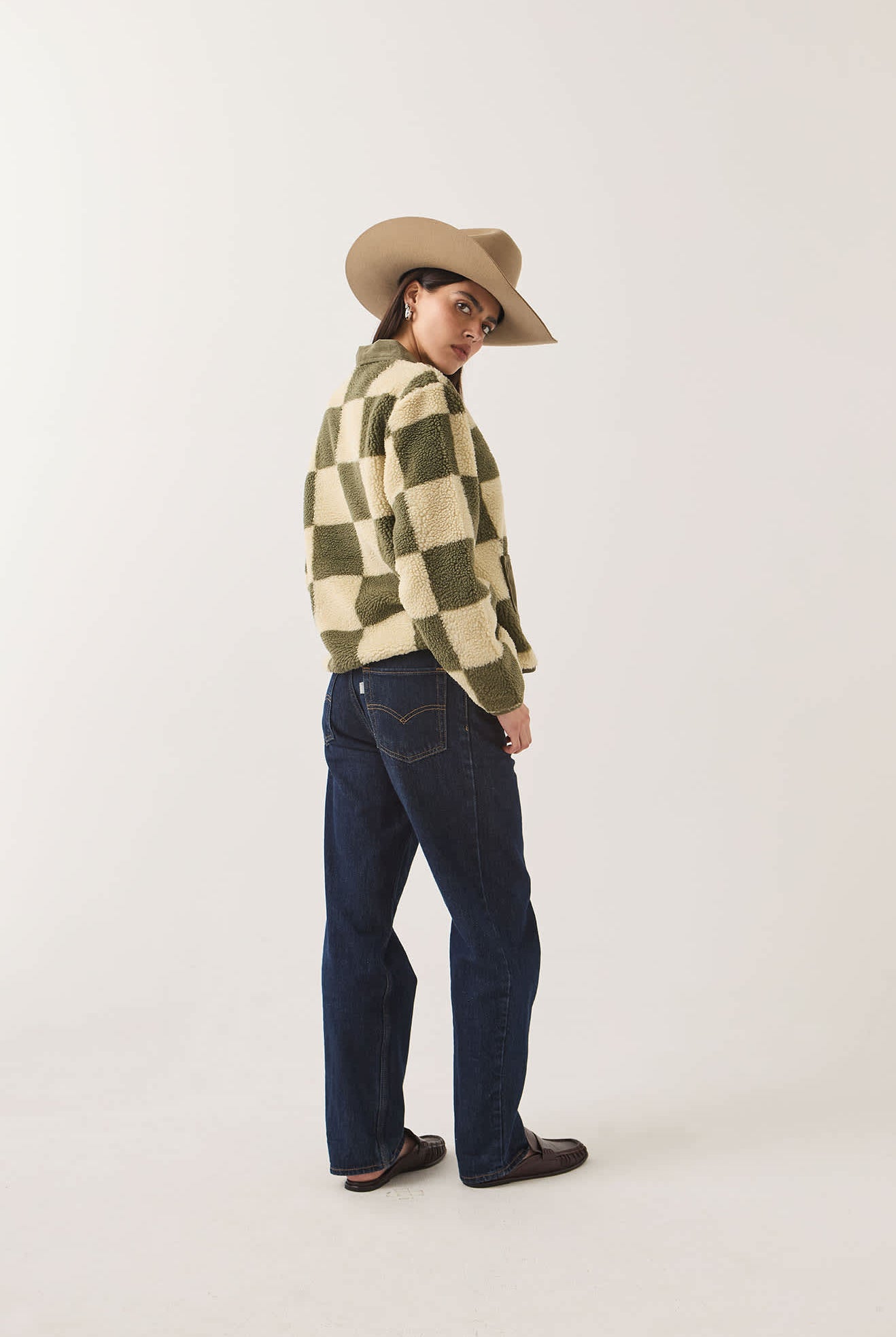 Women's Delilah Quilted Jacket in the color Surplus/Natural - Women's Side View
