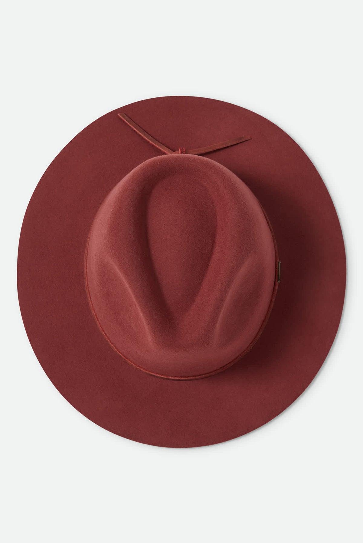 Unisex Wesley Fedora in the color Dark Brick/Dark Brick - Additional Laydown image