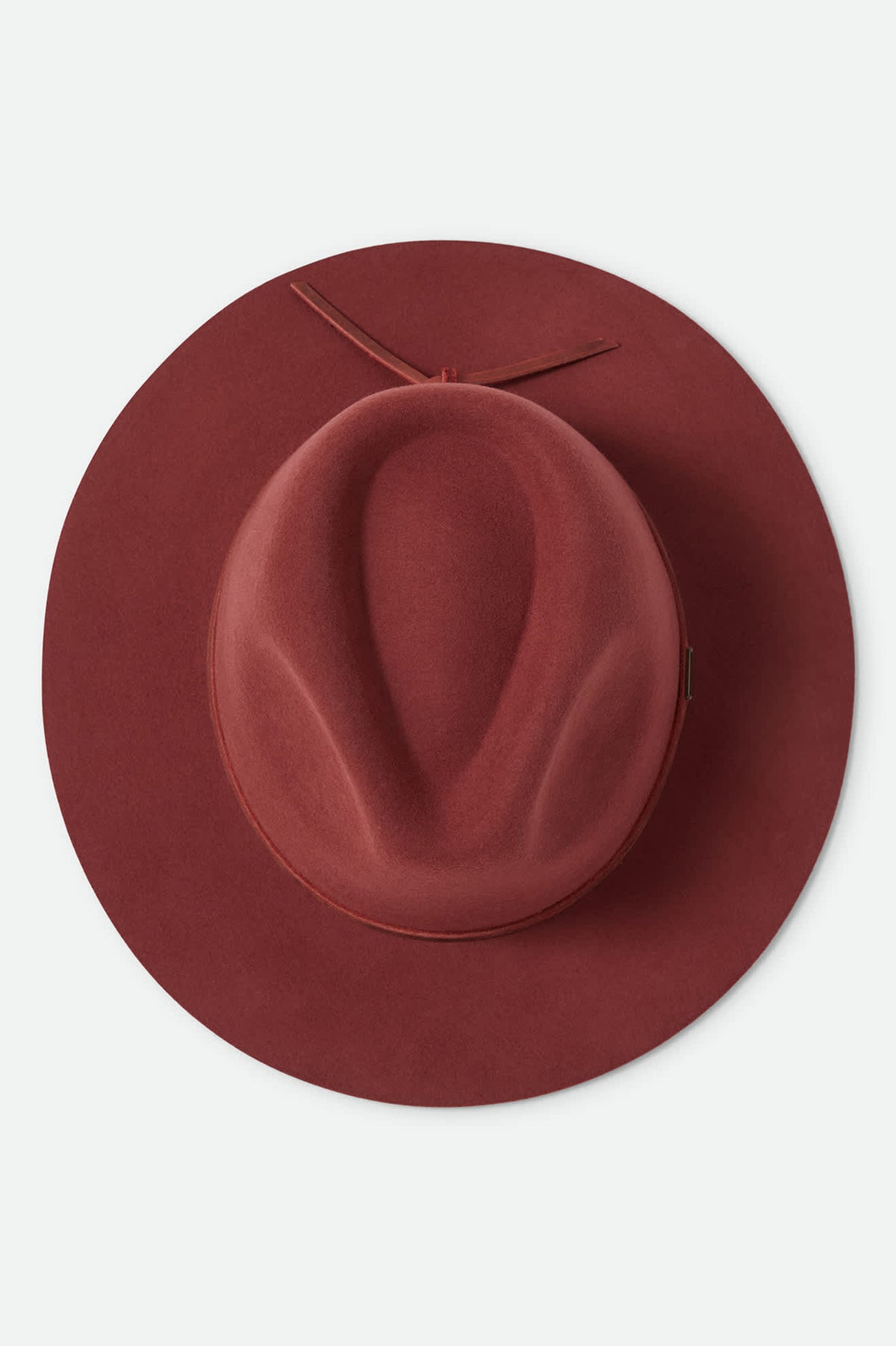 Unisex Wesley Fedora in the color Dark Brick/Dark Brick - Additional Laydown image