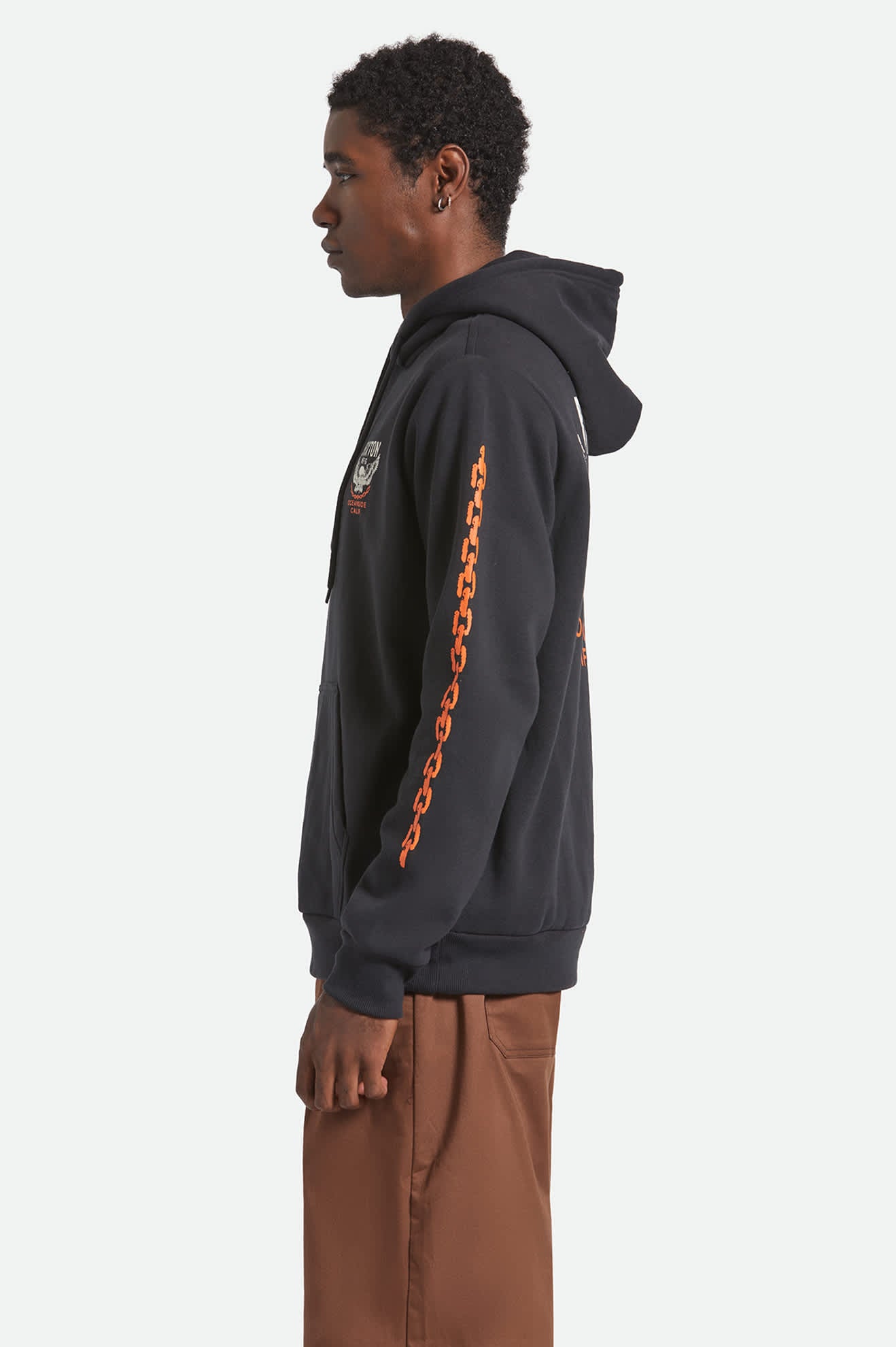 Men's Waller Hoodie in the color Black - Men's Side View