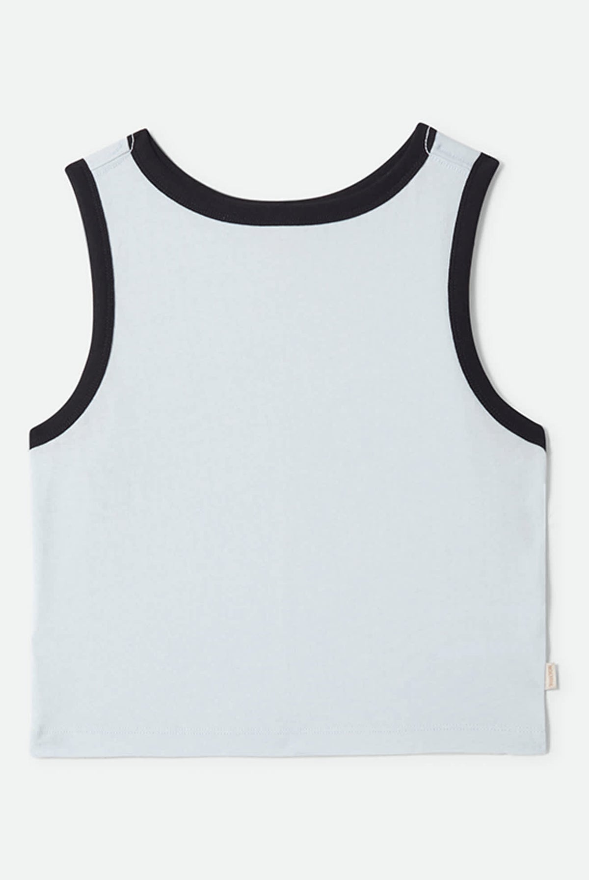 Women's Carefree Organic Garment Dye Cropped Tank in the color Blue Aura - Front Product Laydown Image