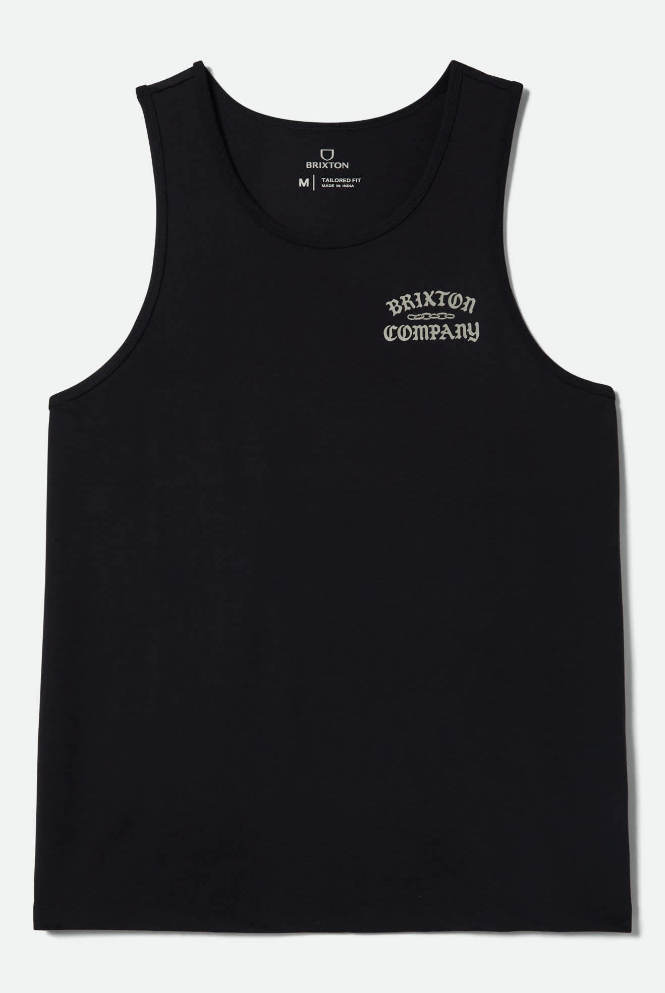 Men's Chains Tank Top in the color Black - Front Product View