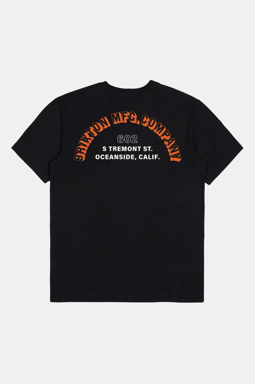 Brixton Men's Haven S/S Tailored Pocket T-Shirt - Black | Back