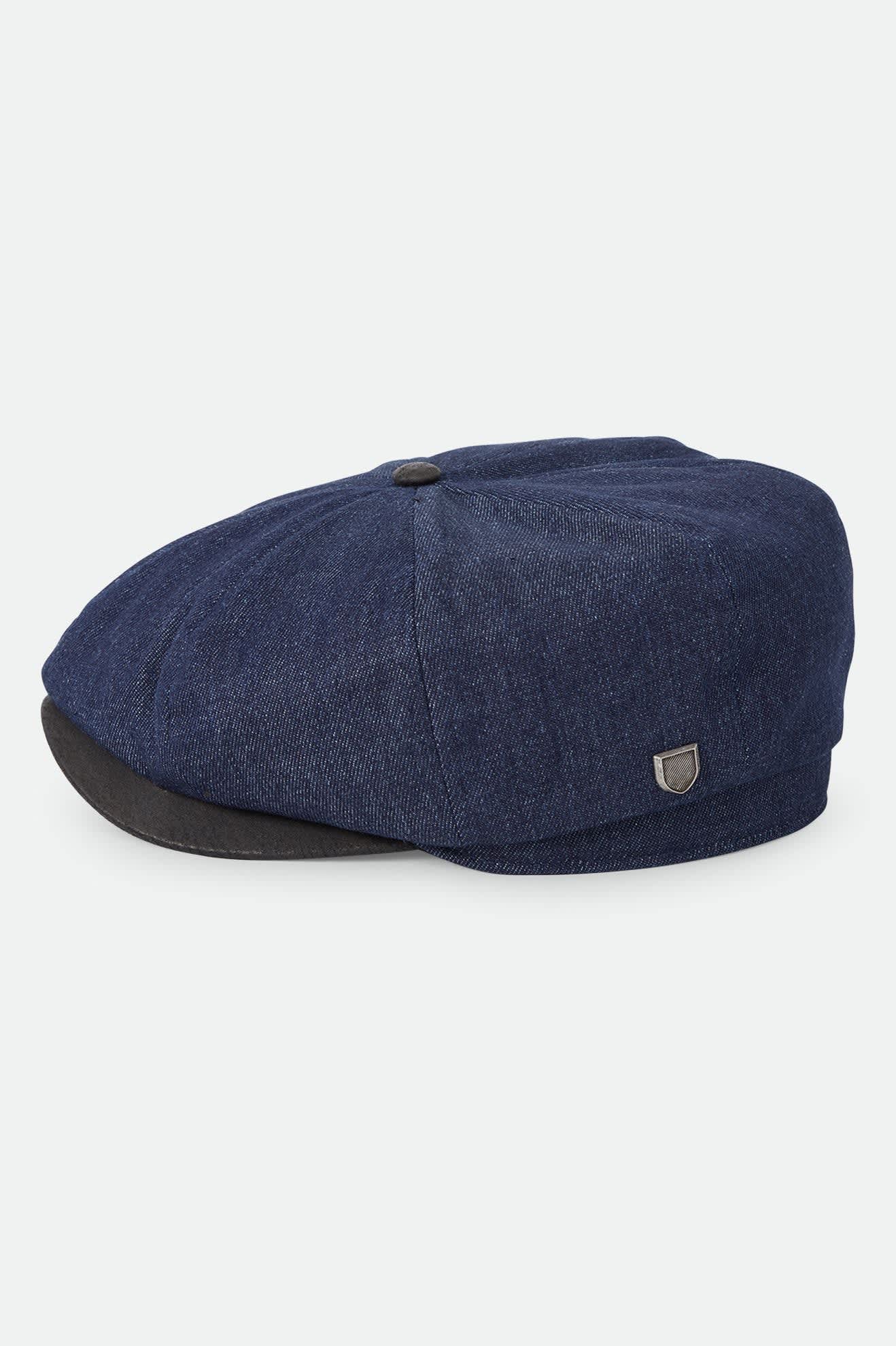 Unisex Brood Baggy Flannel Snap Cap in the color Black Denim/Black - Additional Laydown image