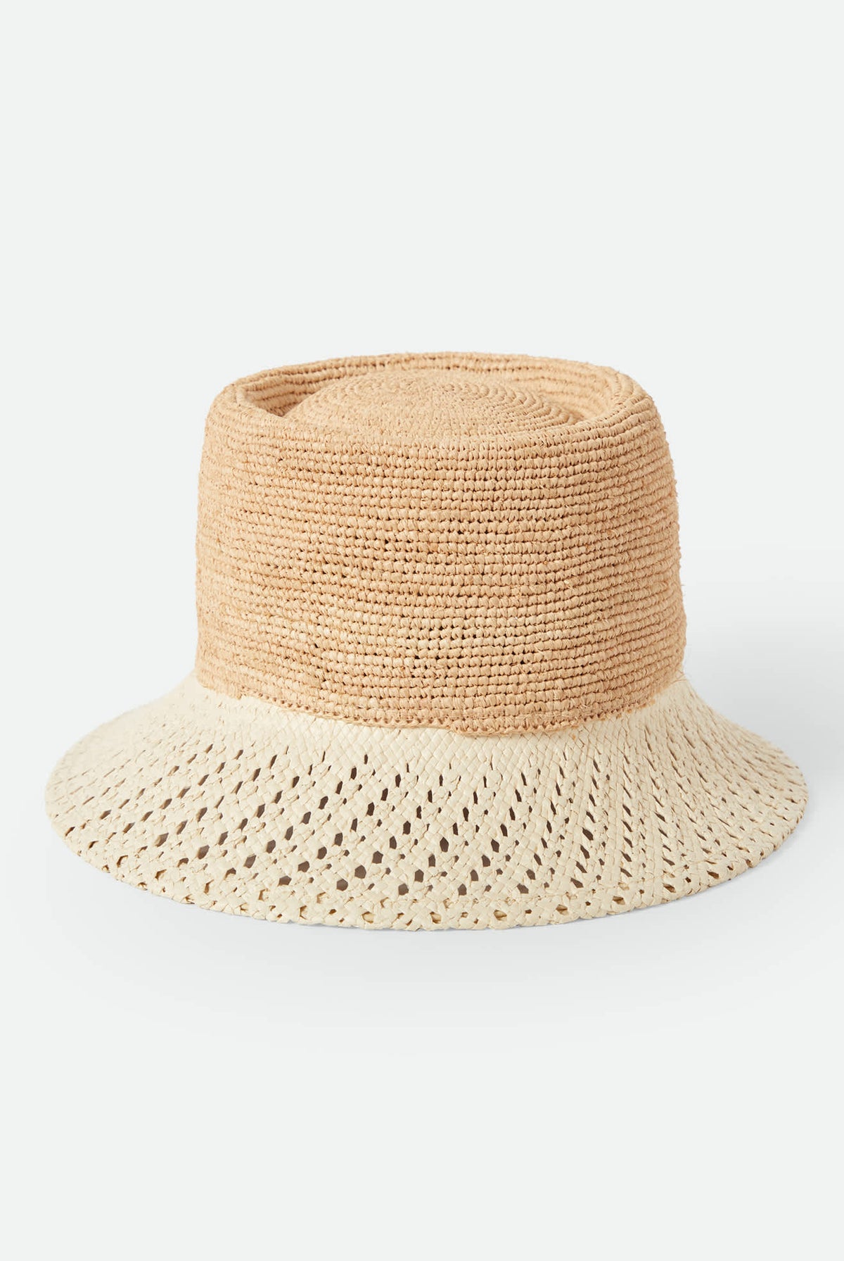 Women's Ellee Festival Straw Bucket Hat in the color Natural/Natural - Additional Laydown image