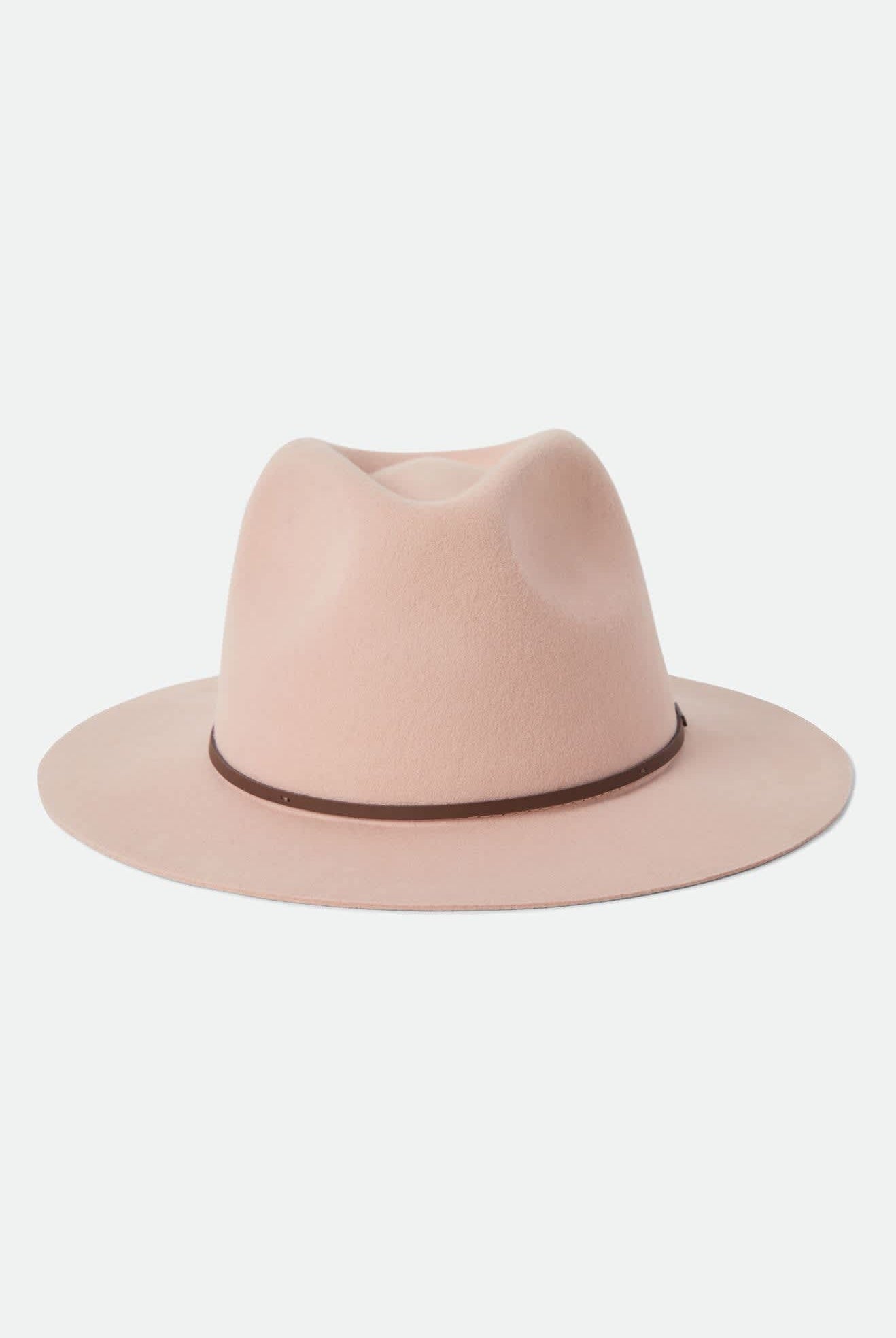 Unisex Wesley Fedora in the color Silver Pink/Pinecone - Additional Laydown image