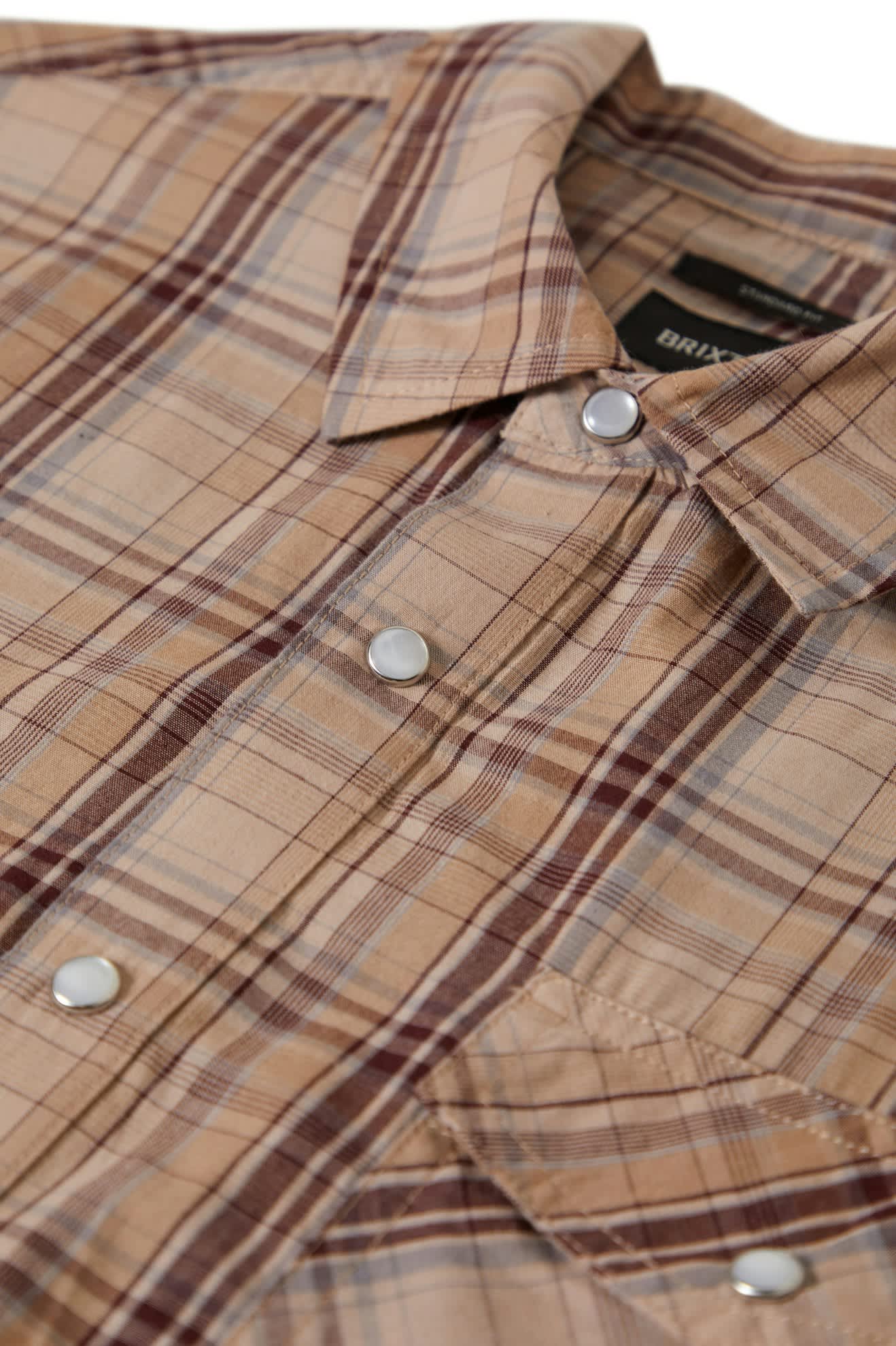 Men's Wayne Western S/S Shirt in the color Western Plaid - Additional Laydown image