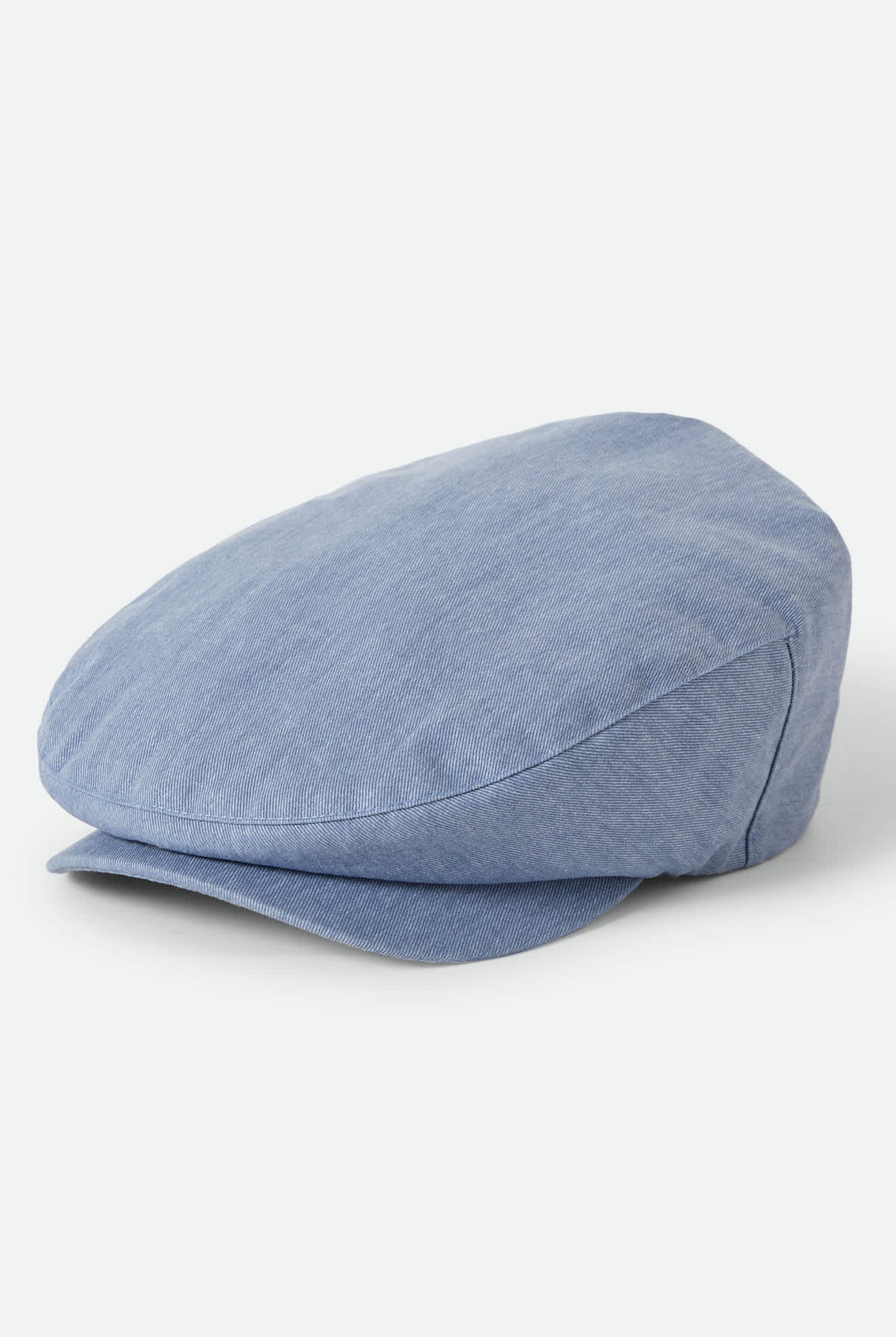Unisex Barrel Alpha Snap Cap in the color Light Stone Wash Denim - Front Product Laydown Image