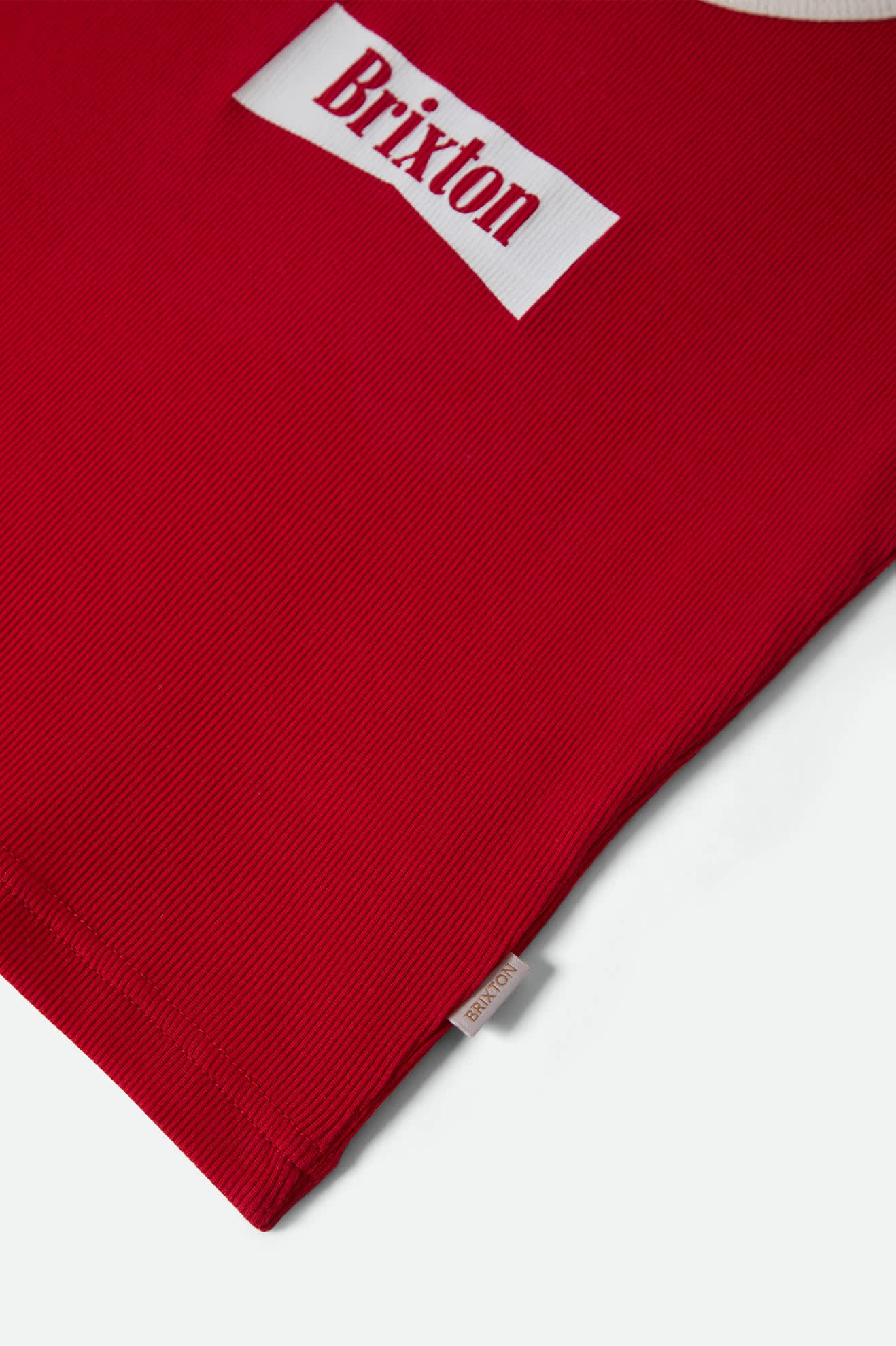 Women's Brixton Banner Ringer A-Tank in the color Adrenaline Rush - Additional Laydown image