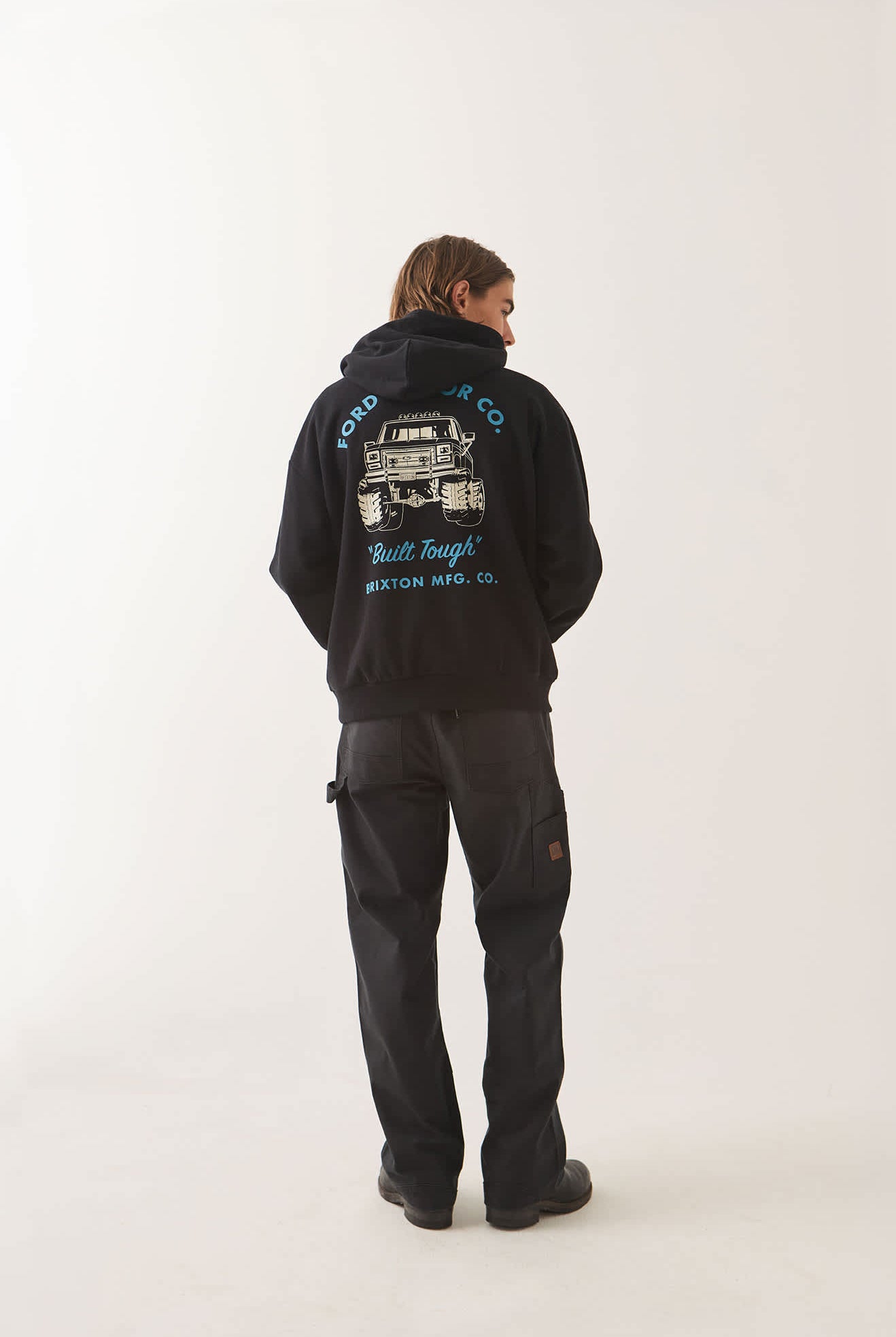Men's Ford Built Tough 4x4 Hood in the color Burnt Rubber - Men's Back View