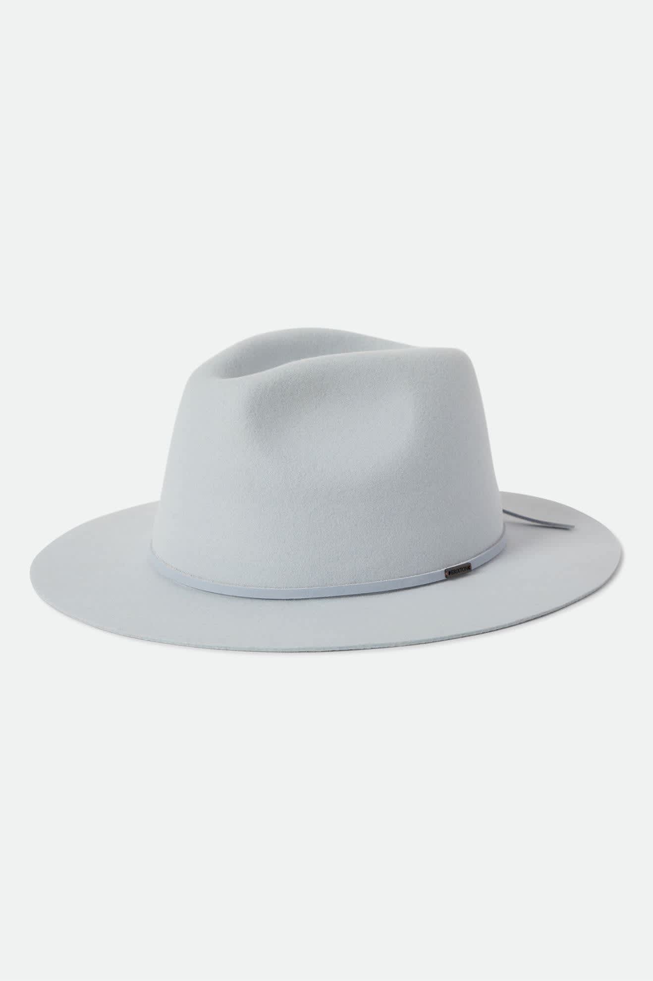 Unisex Wesley Fedora in the color Blue Aruba - Front Product Laydown Image