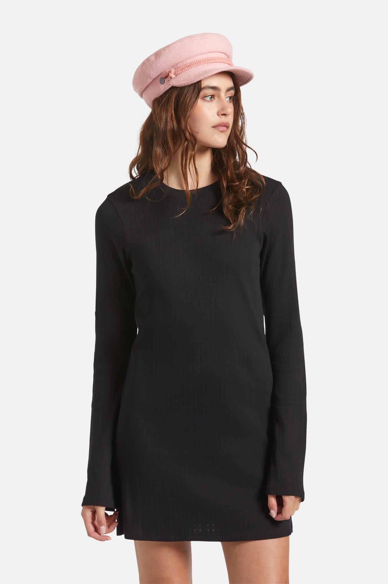 Women's Kayla Cap in the color Soft Pink Boucle - Women's Side View