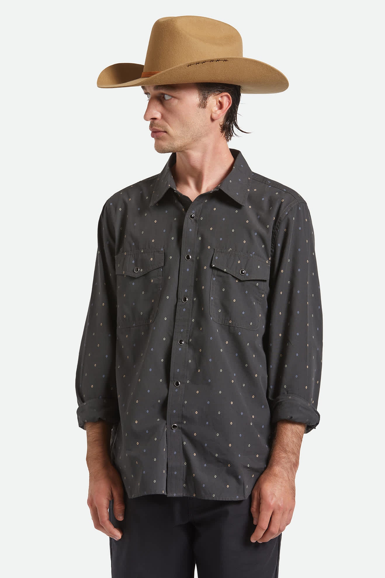 Unisex Laredo Branded Cowboy Hat in the color Antique Bronze - Men's Side View