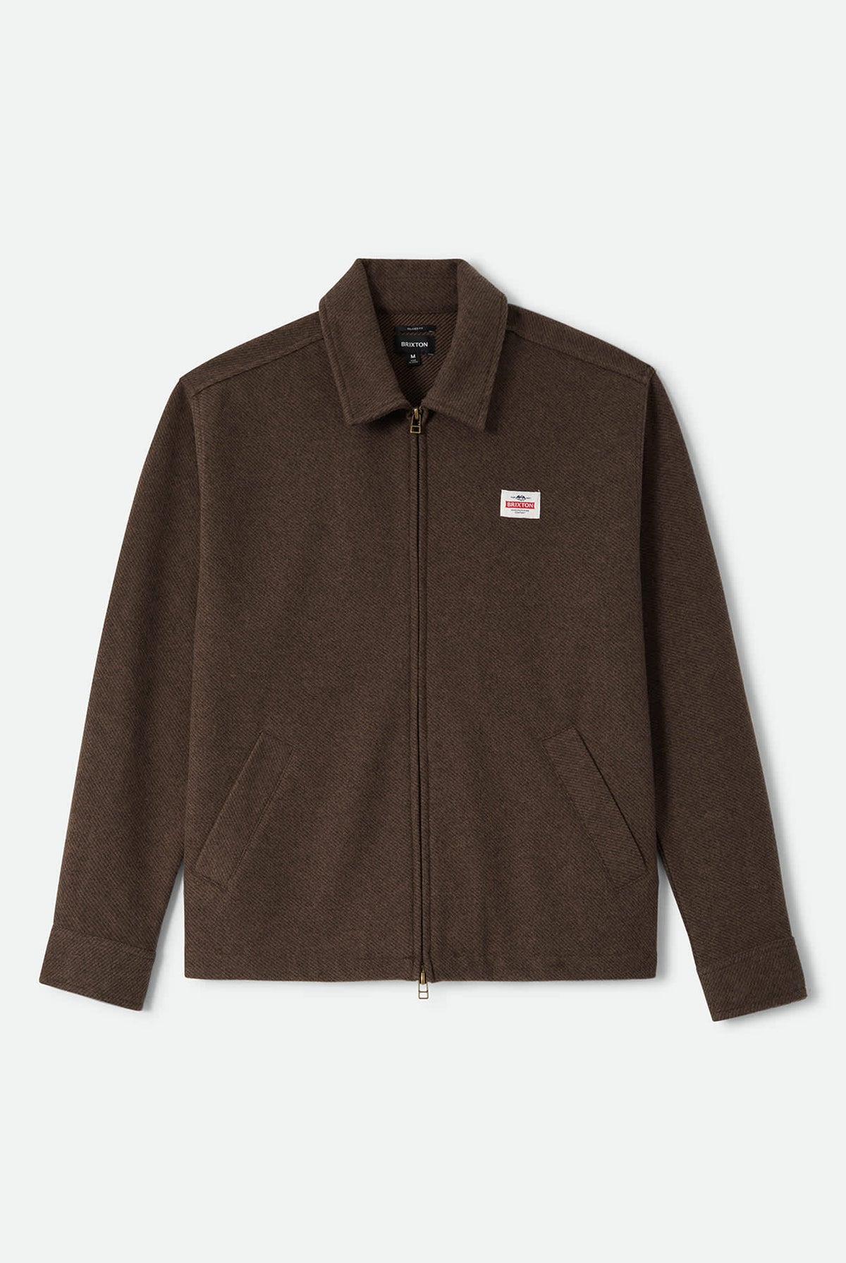 Men's Trademark Zip Flannel Jacket in the color Heathered Brown - Front Product Laydown Image