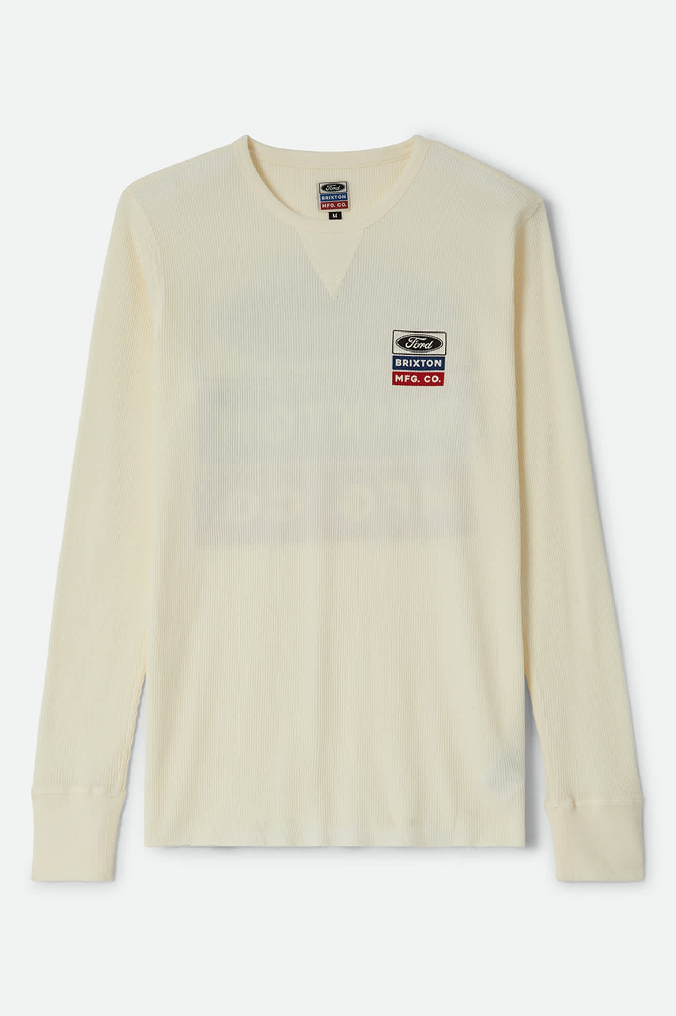 Men's Ford Service Dept Waffle T-Shirt in the color Wimbledon White - Front Product Laydown Image