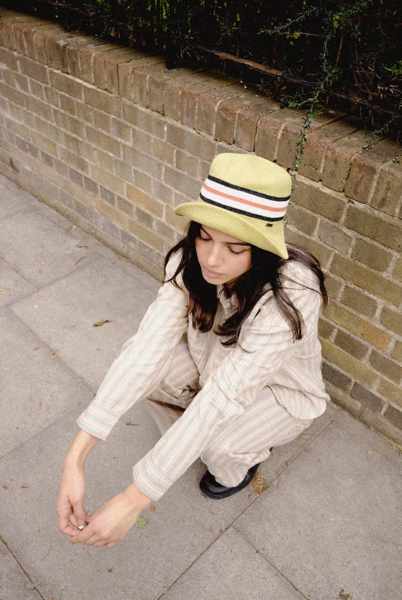 Unisex Redding Knit Packable Hat in the color Green Multi Stripe - Women's Lifestyle 2.0