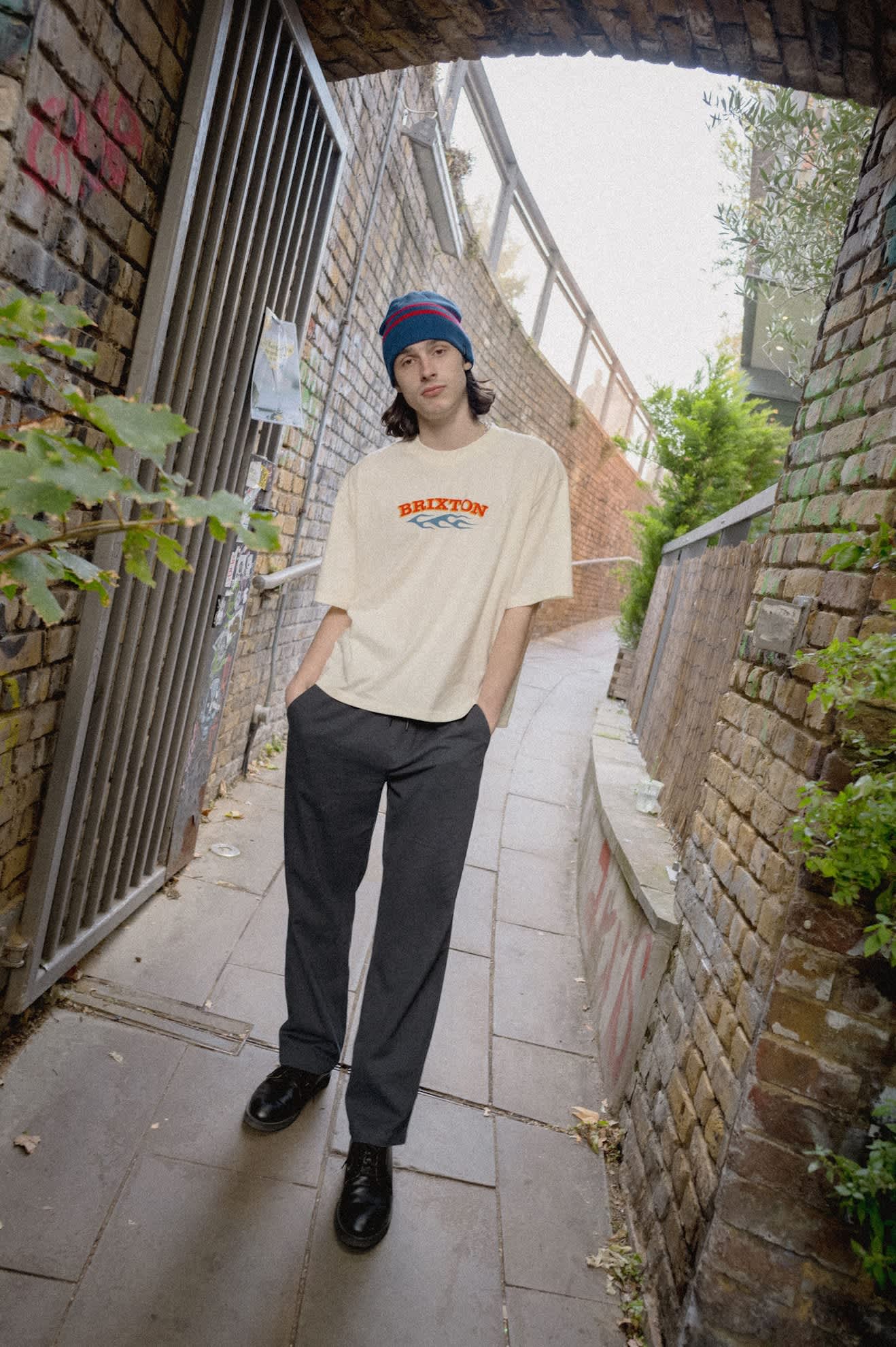 Men's Clifton Boxed Crop T-Shirt in the color Cream - Men's Lifestyle 3.0