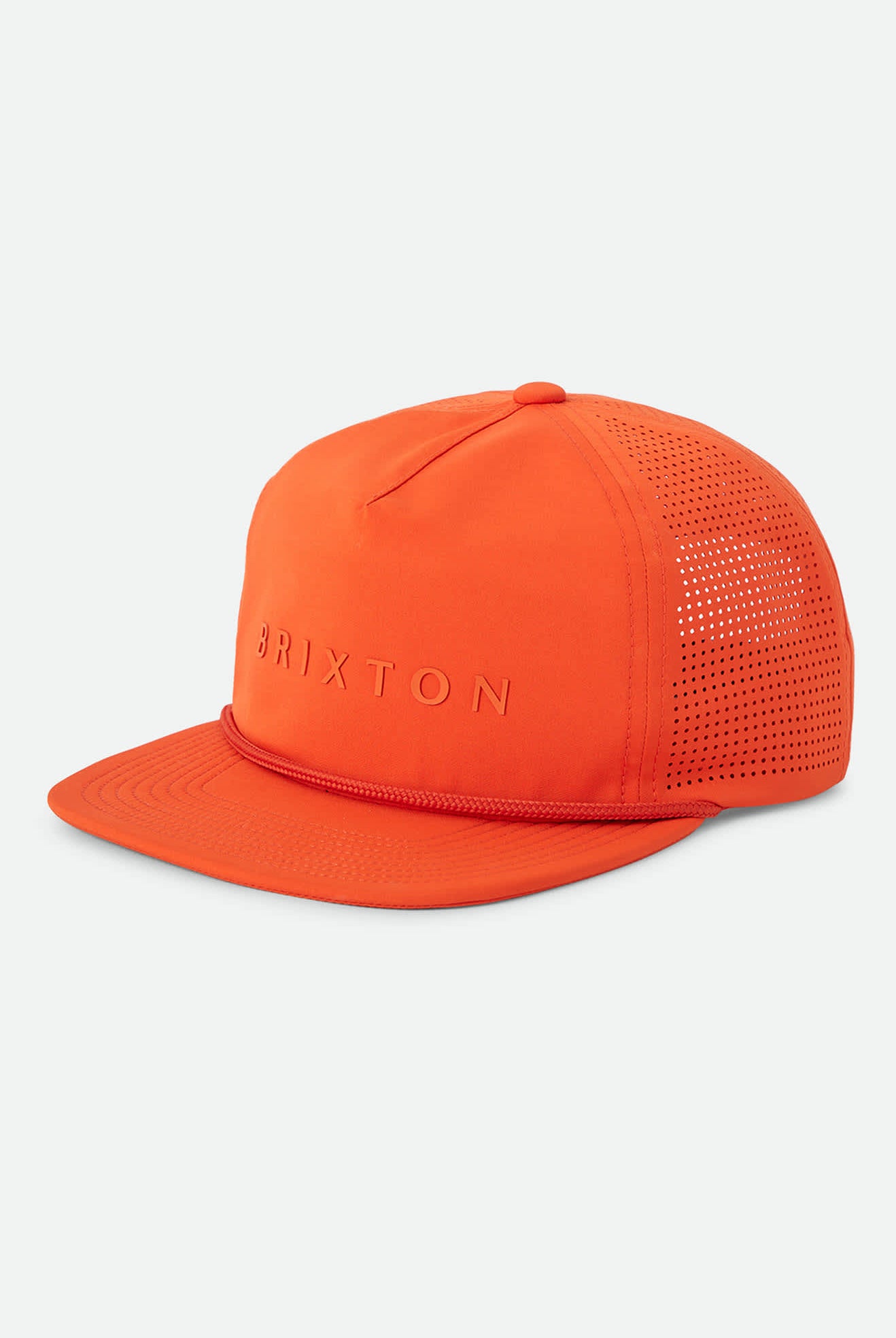 Unisex Alpha Journey Adjustable Hat in the color Bright Orange - Front Product Laydown Image