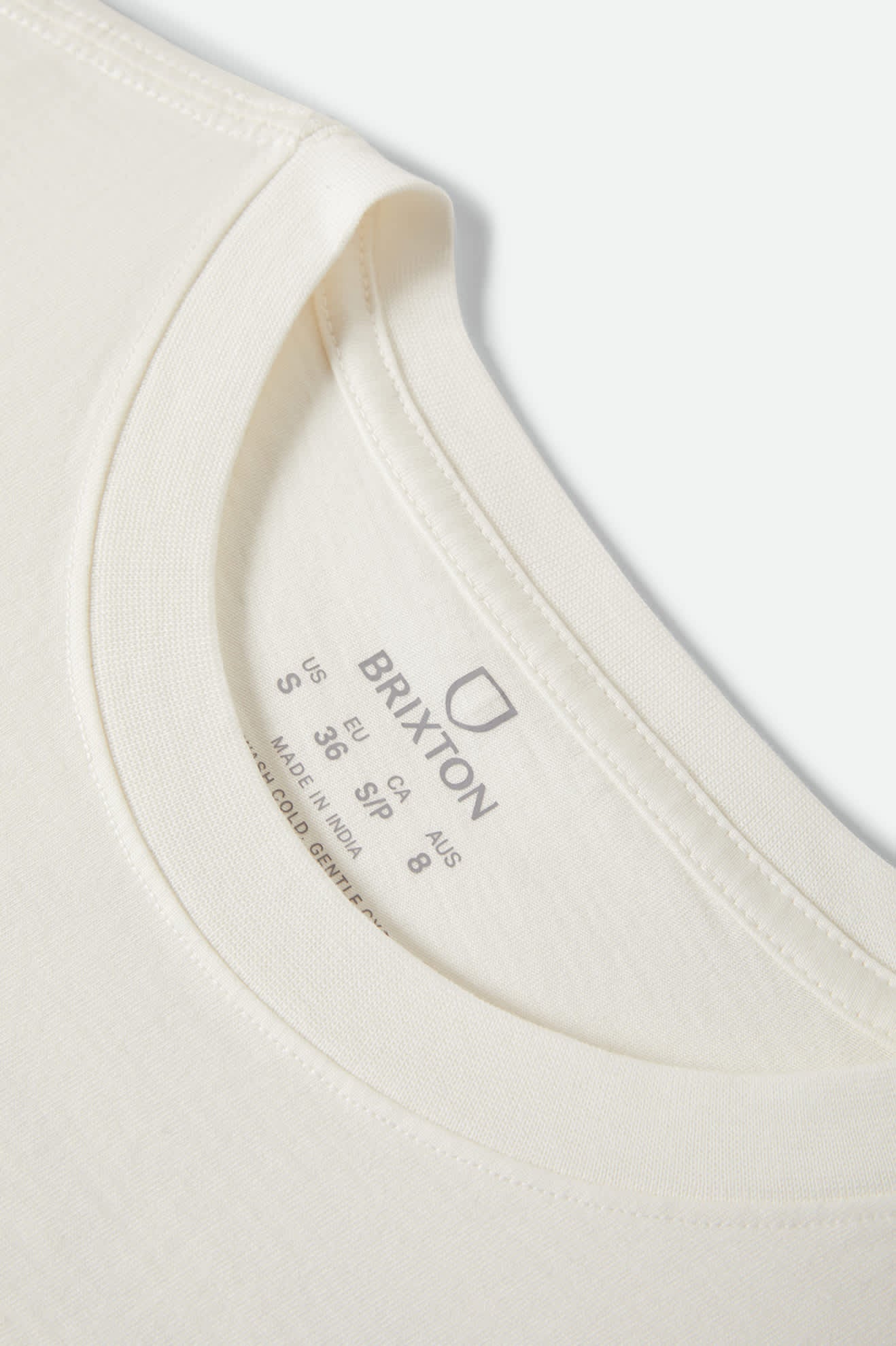 Women's Revved Up Boxy Crew T-Shirt in the color Off White - Additional Laydown image