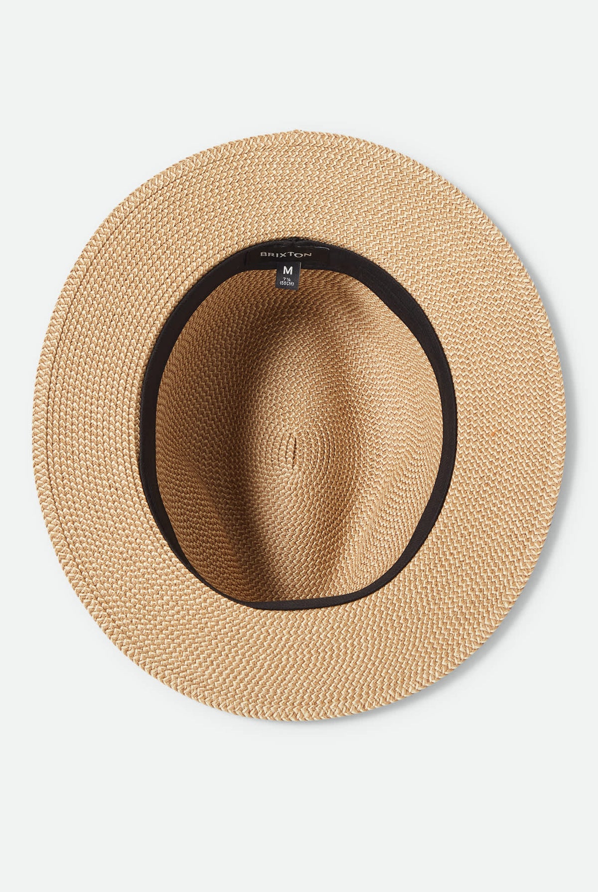 Unisex Roma Straw Packable Fedora in the color Multi Brown/Chocolate - Additional Laydown image