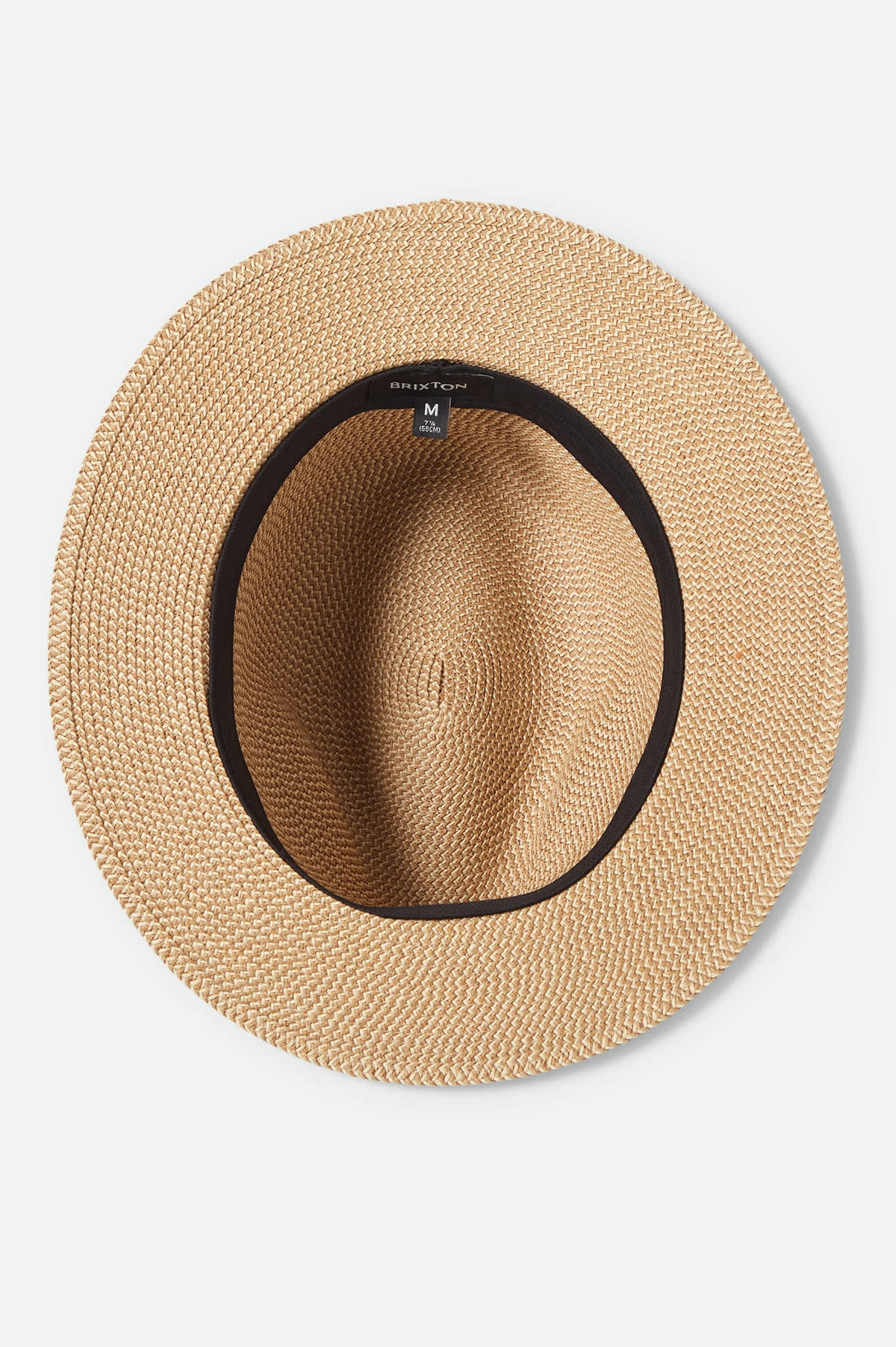 Unisex Roma Straw Packable Fedora in the color Multi Brown/Chocolate - Additional Laydown image