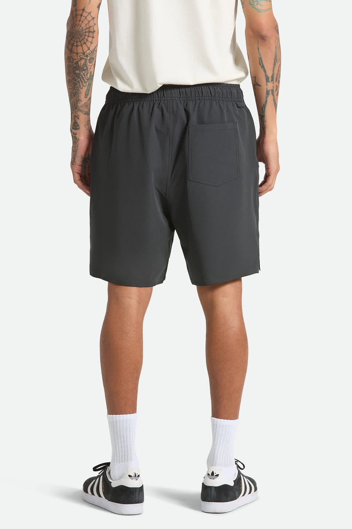 Men's Journey Active Short in the color Black - Men's Back View