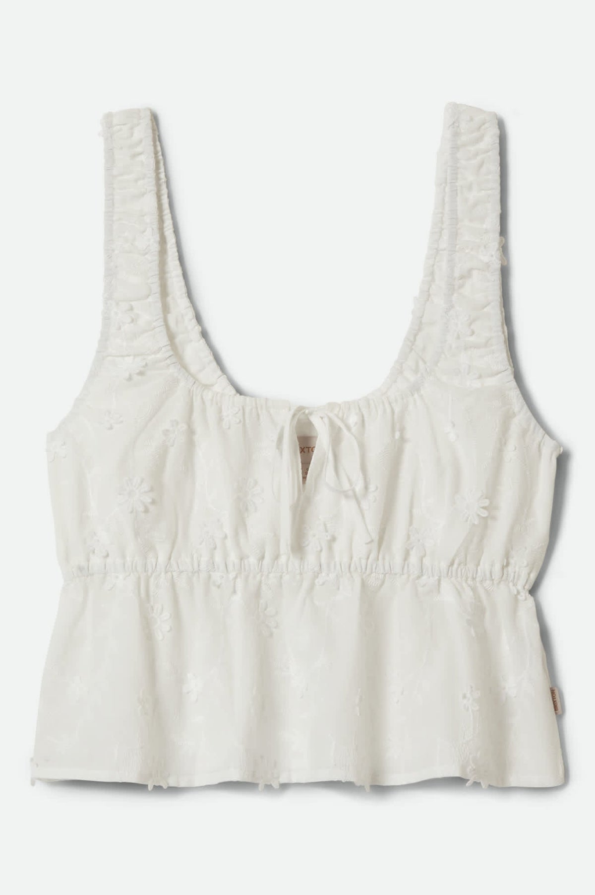Women's The Abigail Tie Top in the color Off White Floral - Front Product View