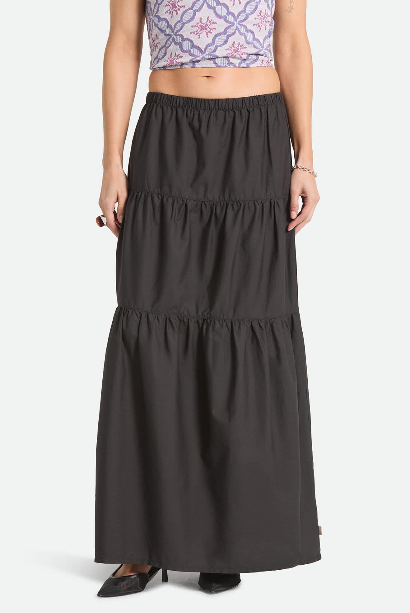 Women's The Abigail Skirt in the color Black - Women's Front Fit Image