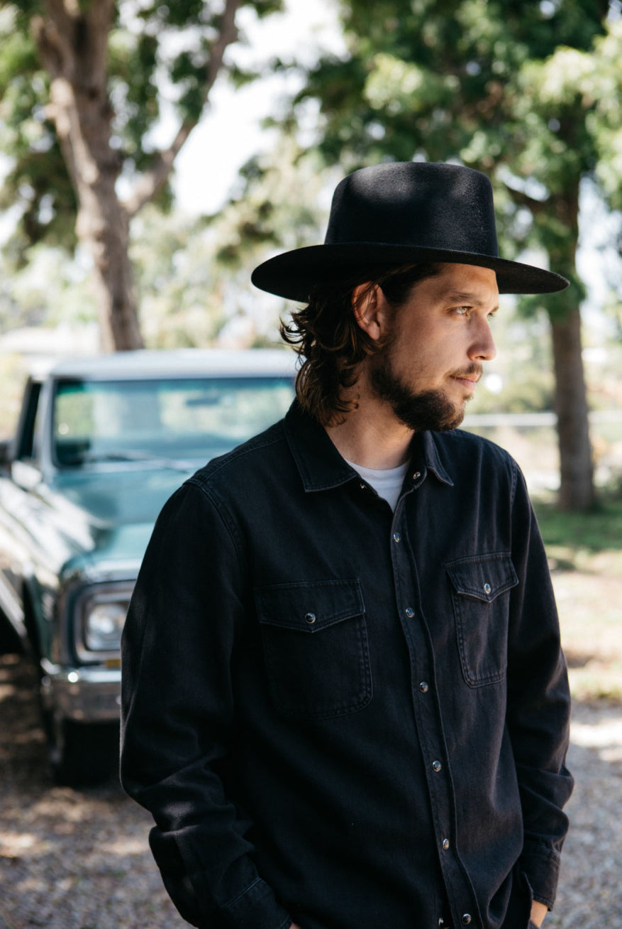 Brixton Unisex Cohen Cowboy Hat - Black | Lifestyle 3