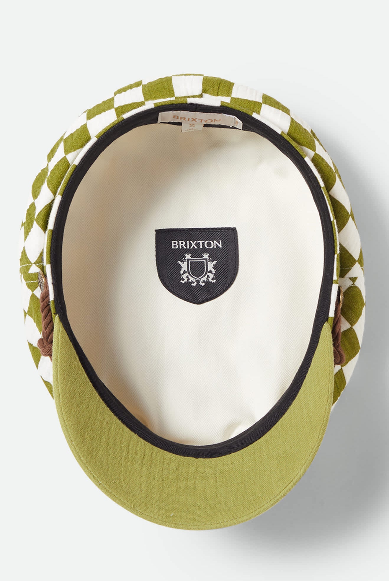 Women's Fiddler Fisherman Cap in the color Sublime Green Checker Board - Additional Laydown image
