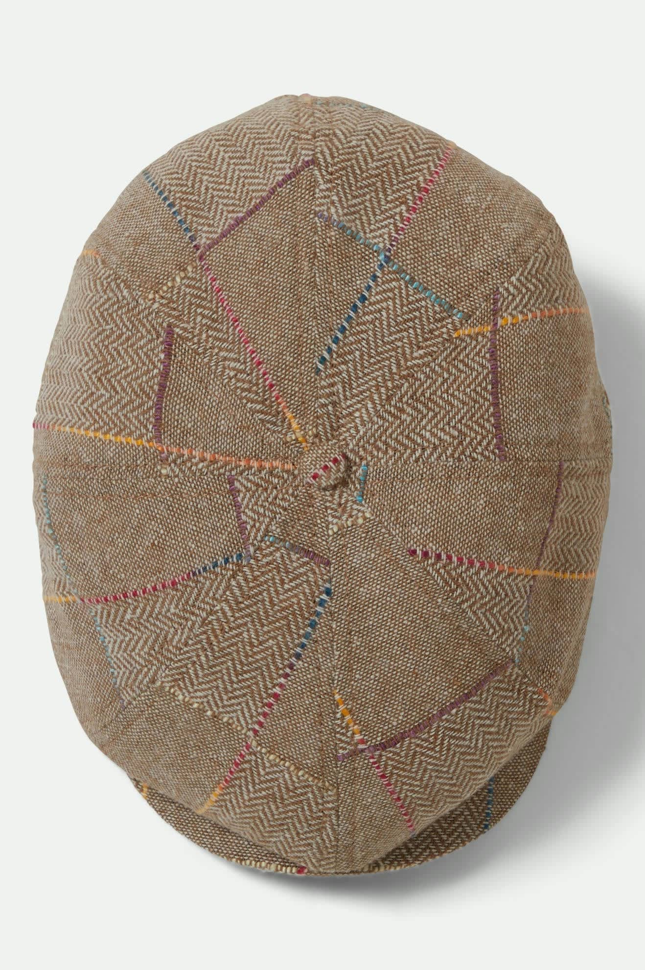 Unisex Brood Newsboy Cap in the color Tan/Multi - Additional Laydown image