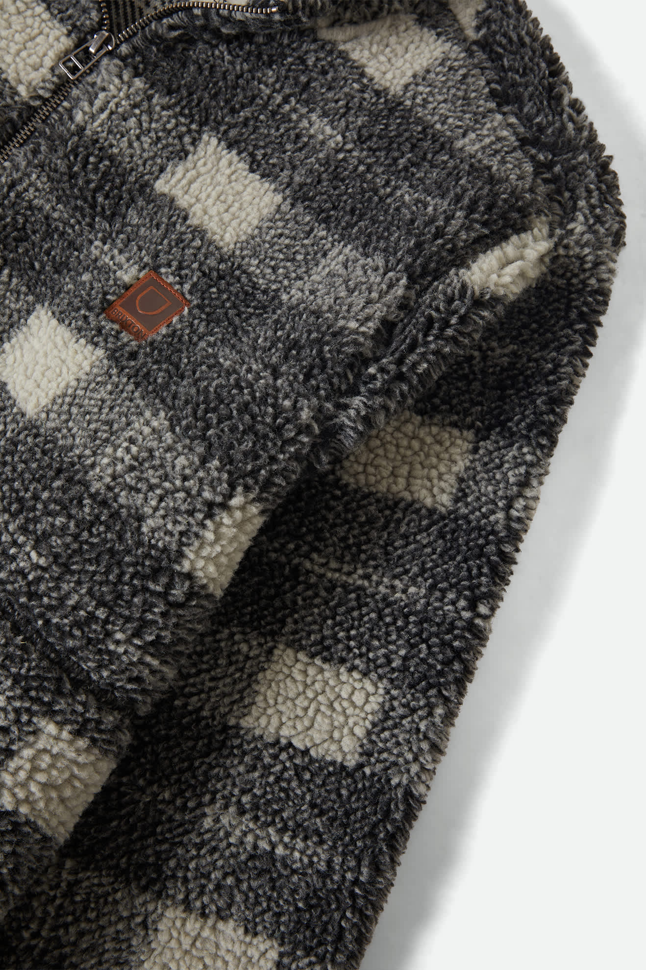 Men's Arctic Fleece Mock Neck Jacket in the color Black/Charcoal - Additional Laydown image