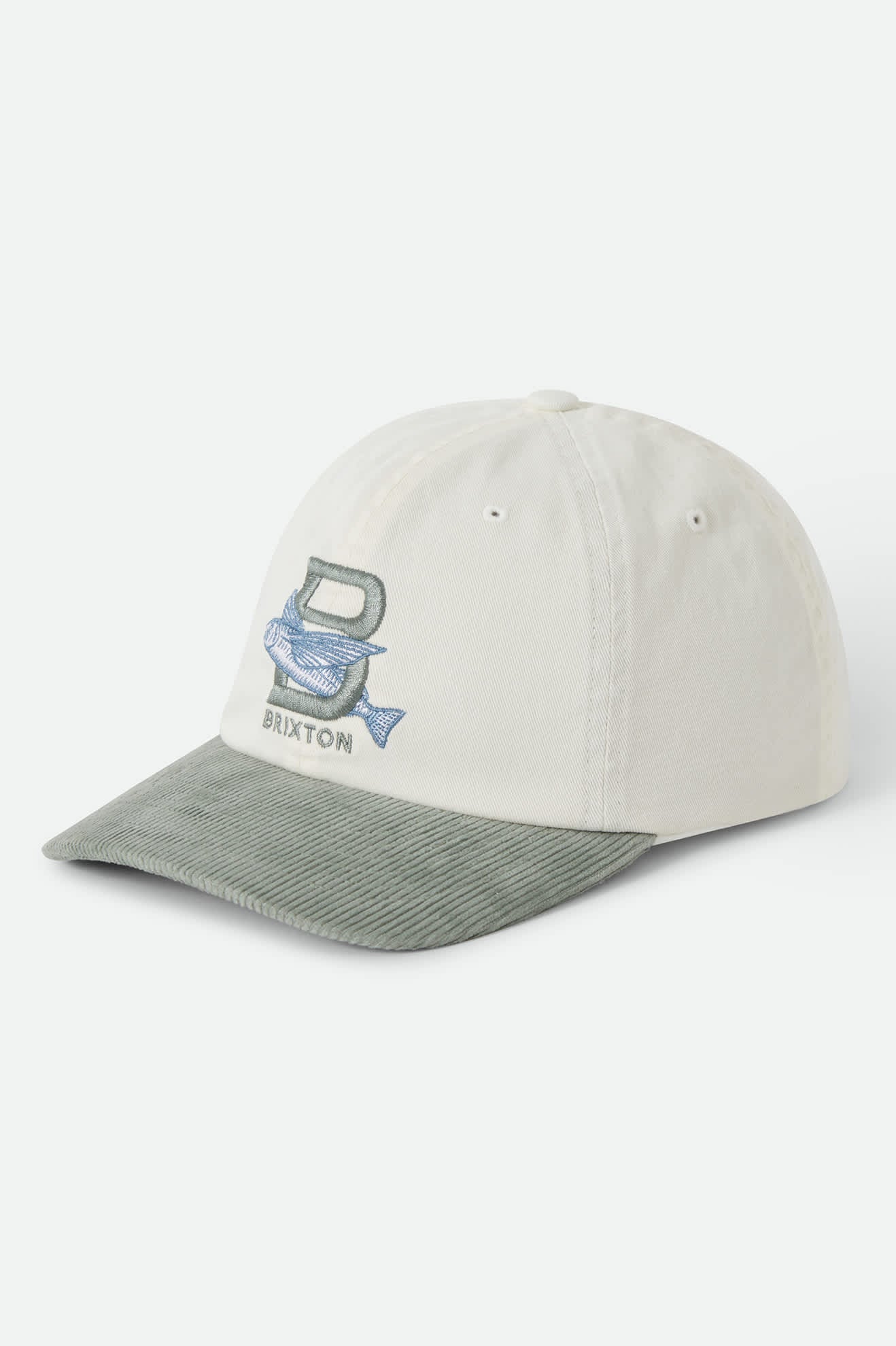 Unisex Flying Fish Parsons Snapback in the color Off White/Desert Sage - Front Product Laydown Image