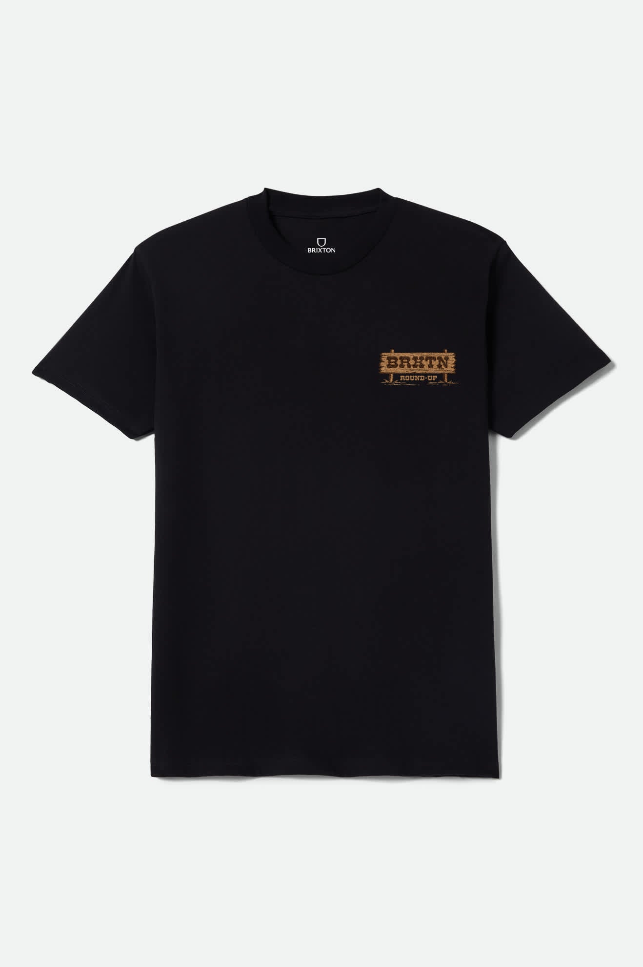 Men's Hutchins Short Sleeve T-Shirt in the color Black - Front Product Laydown Image