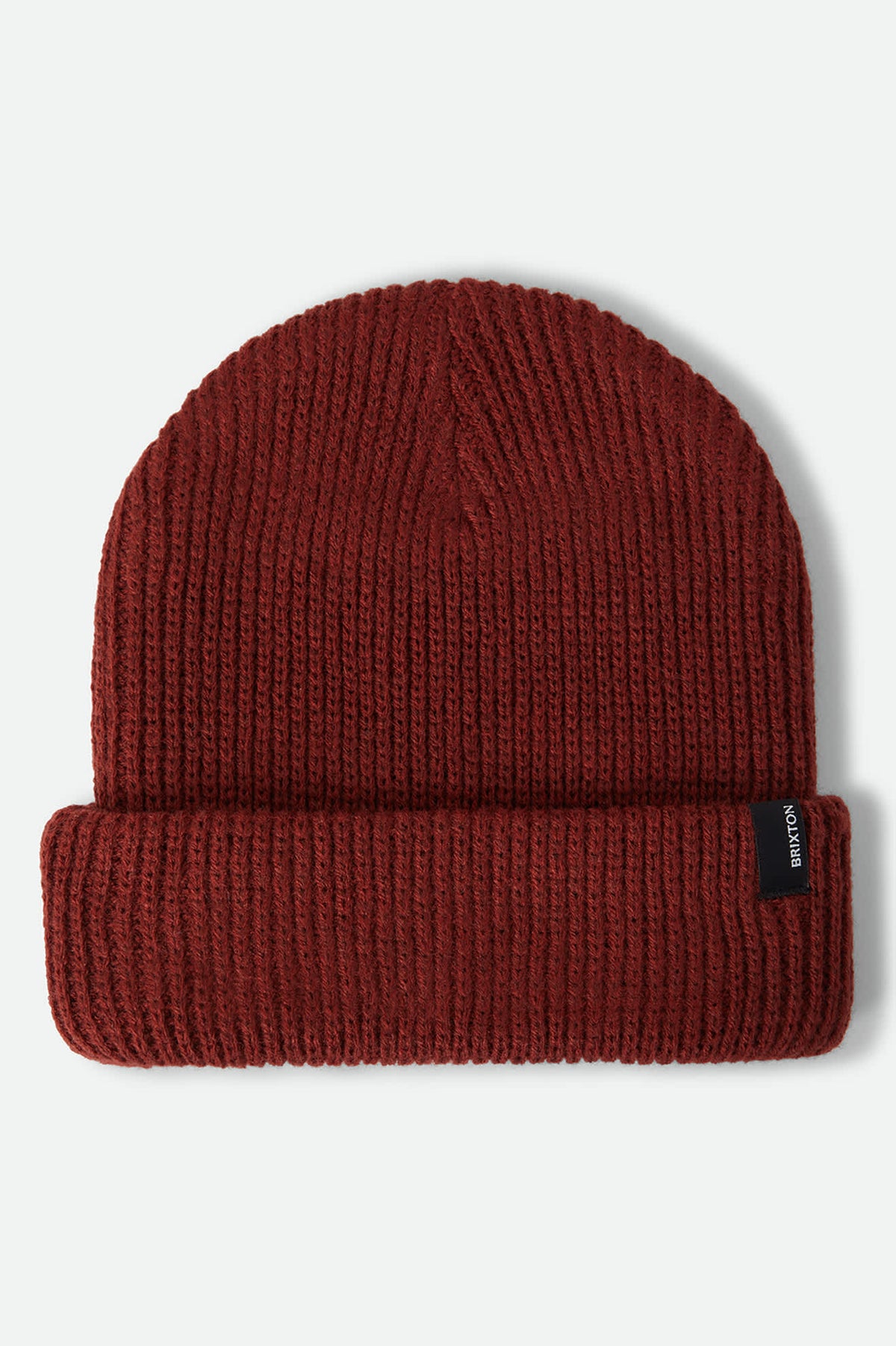 Unisex Chunky Heist Beanie in the color Marled Red Earth - Front Product Laydown Image