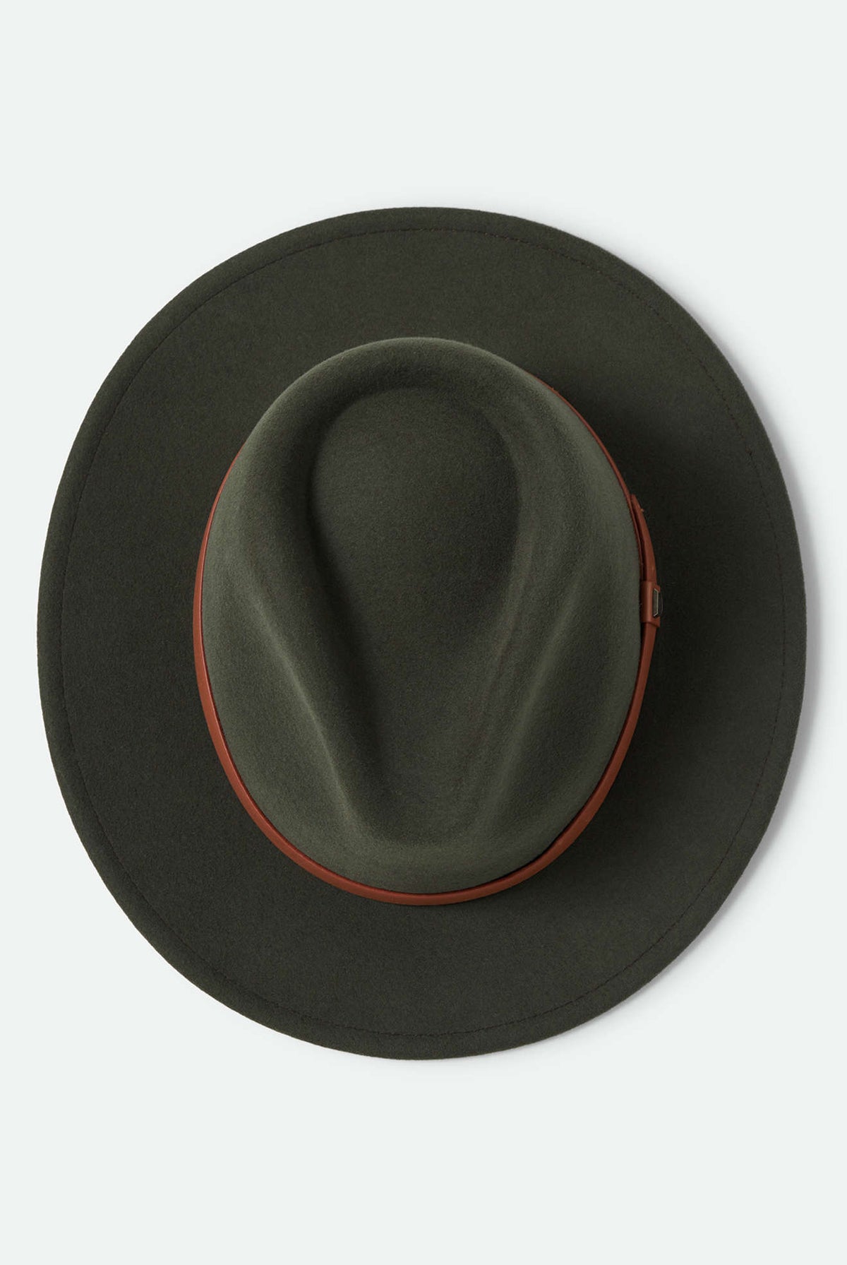 Unisex Messer Fedora in the color Ivy/Light Brown - Additional Laydown image
