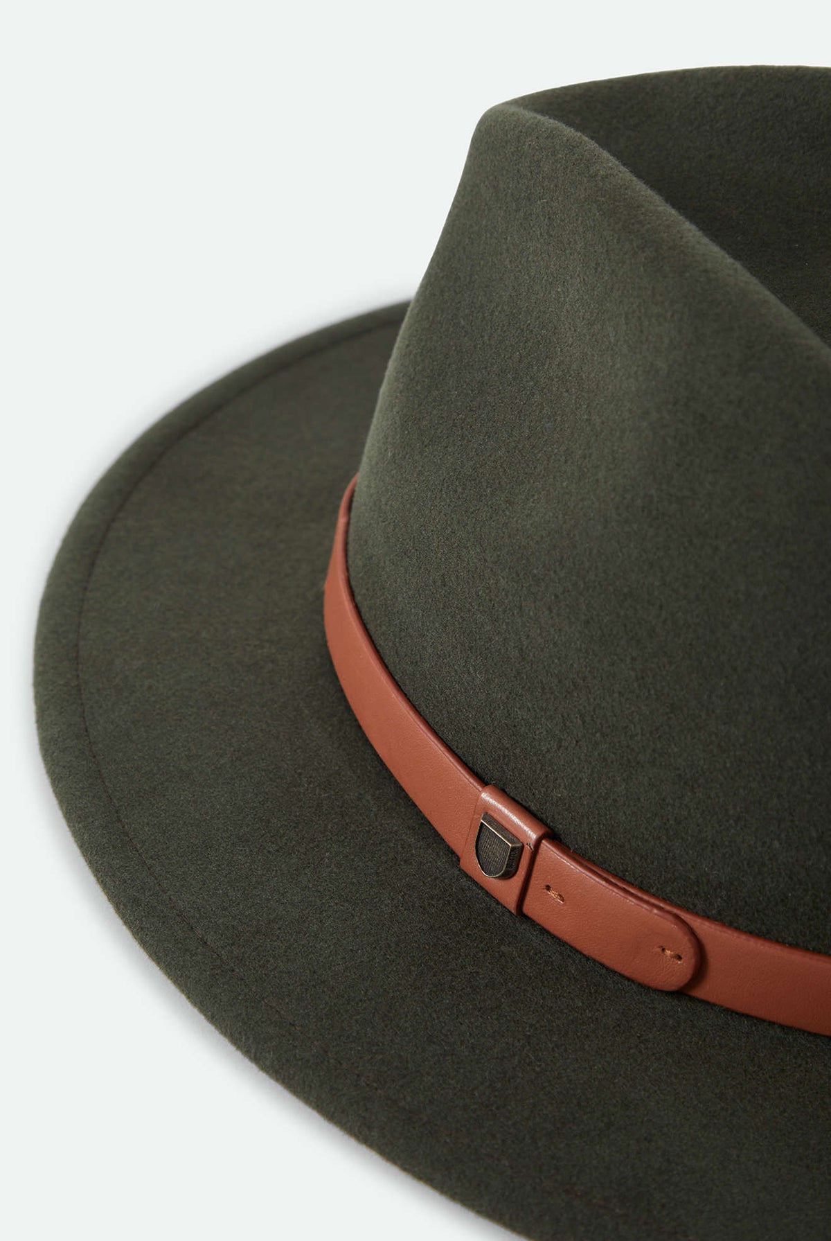 Unisex Messer Fedora in the color Ivy/Light Brown - Additional Laydown image