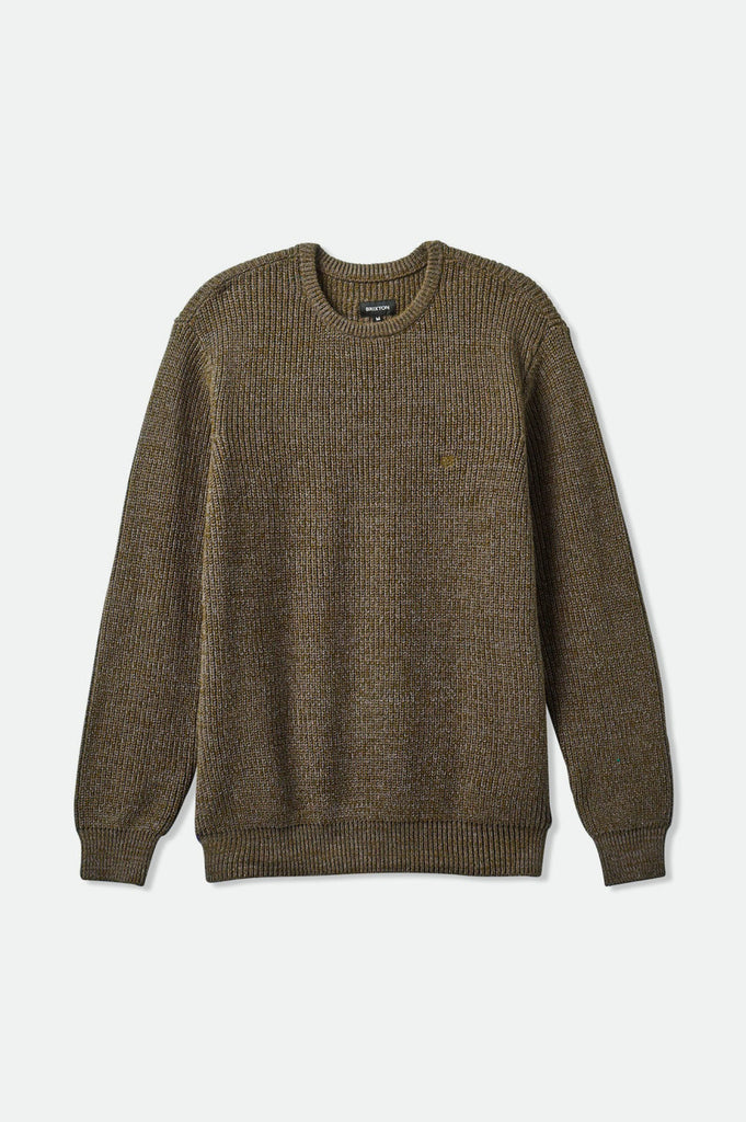 Brixton Men's Landmark Crew Sweater - Heather Brown | Profile