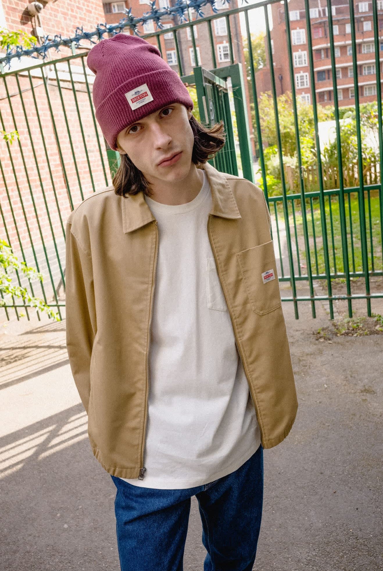 Unisex Trademark Beanie in the color Dark Brick - Men's Lifestyle 2.0