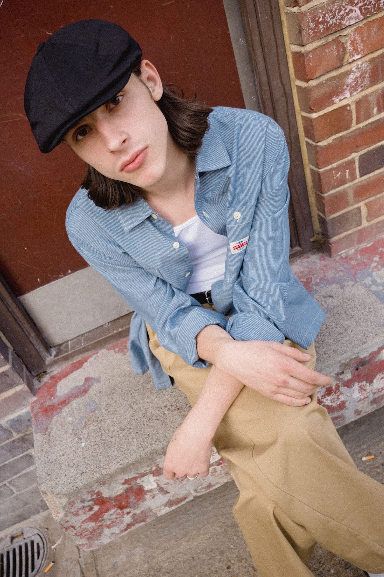Men's Trademark Long Sleeve Shirt in the color Blue Chambray Micro Stripe - Men's Lifestyle 2.0