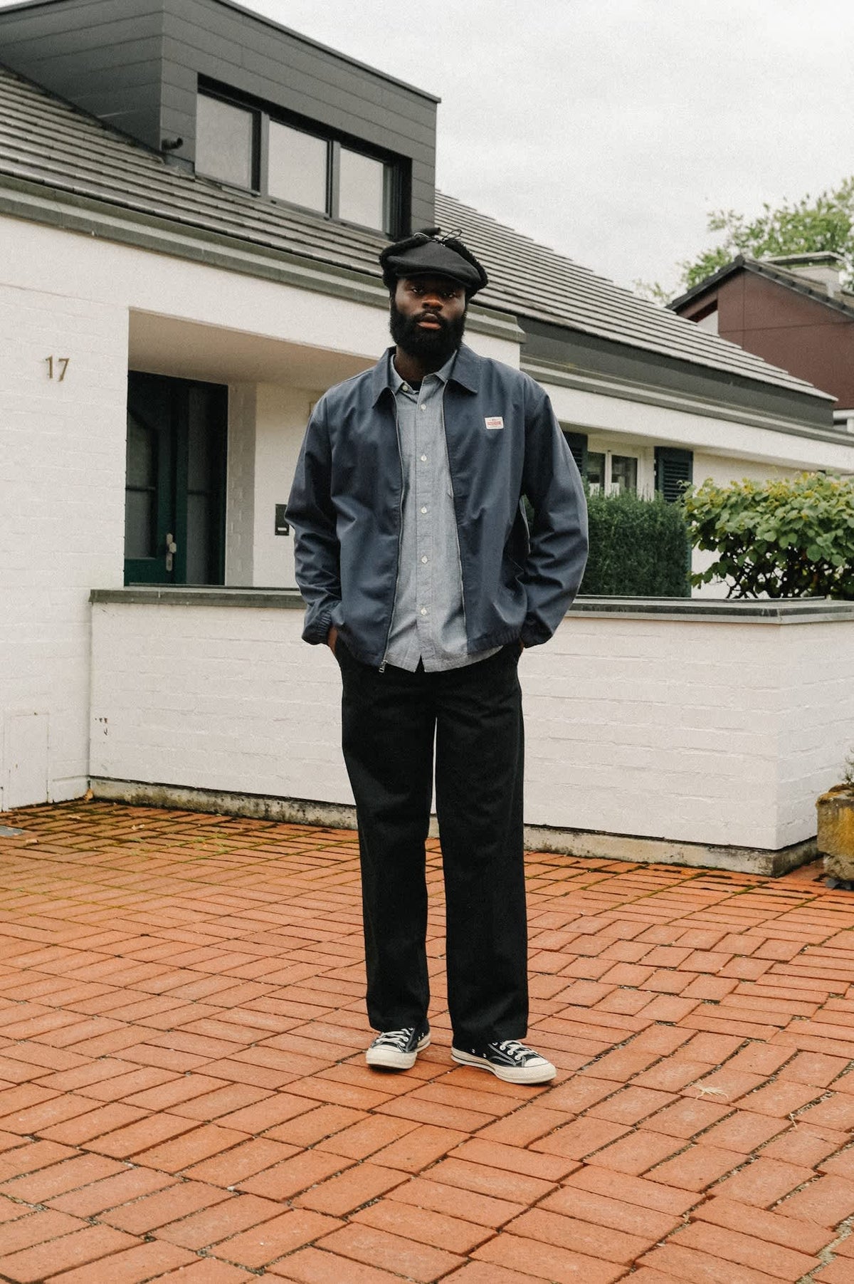 Men's Trademark Lightweight Garage Zip Jacket in the color Washed Navy - Men's Lifestyle 2.0