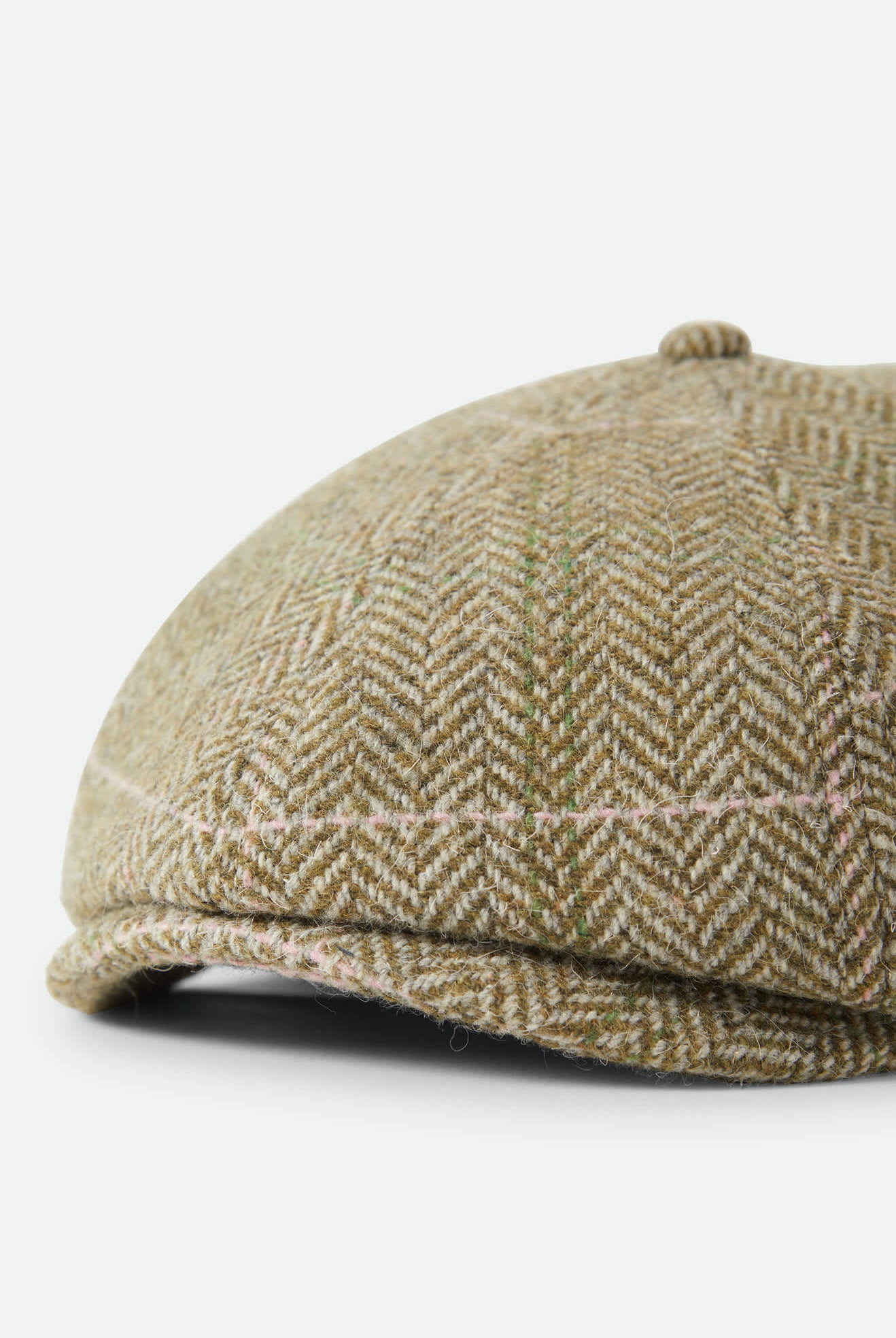 Women's Brood Lightweight Newsboy Cap in the color Sublime Green Houndstooth - Additional Laydown image