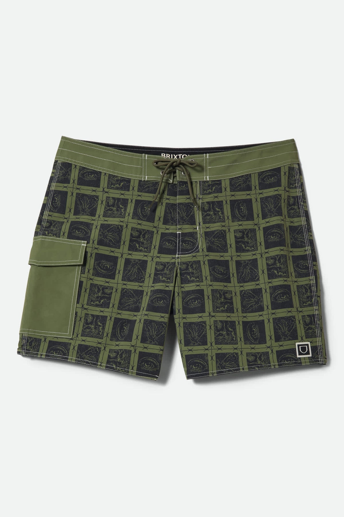 Men's Classic Trunk 17" in the color Barb Wire/Sea Kelp - Front Product View