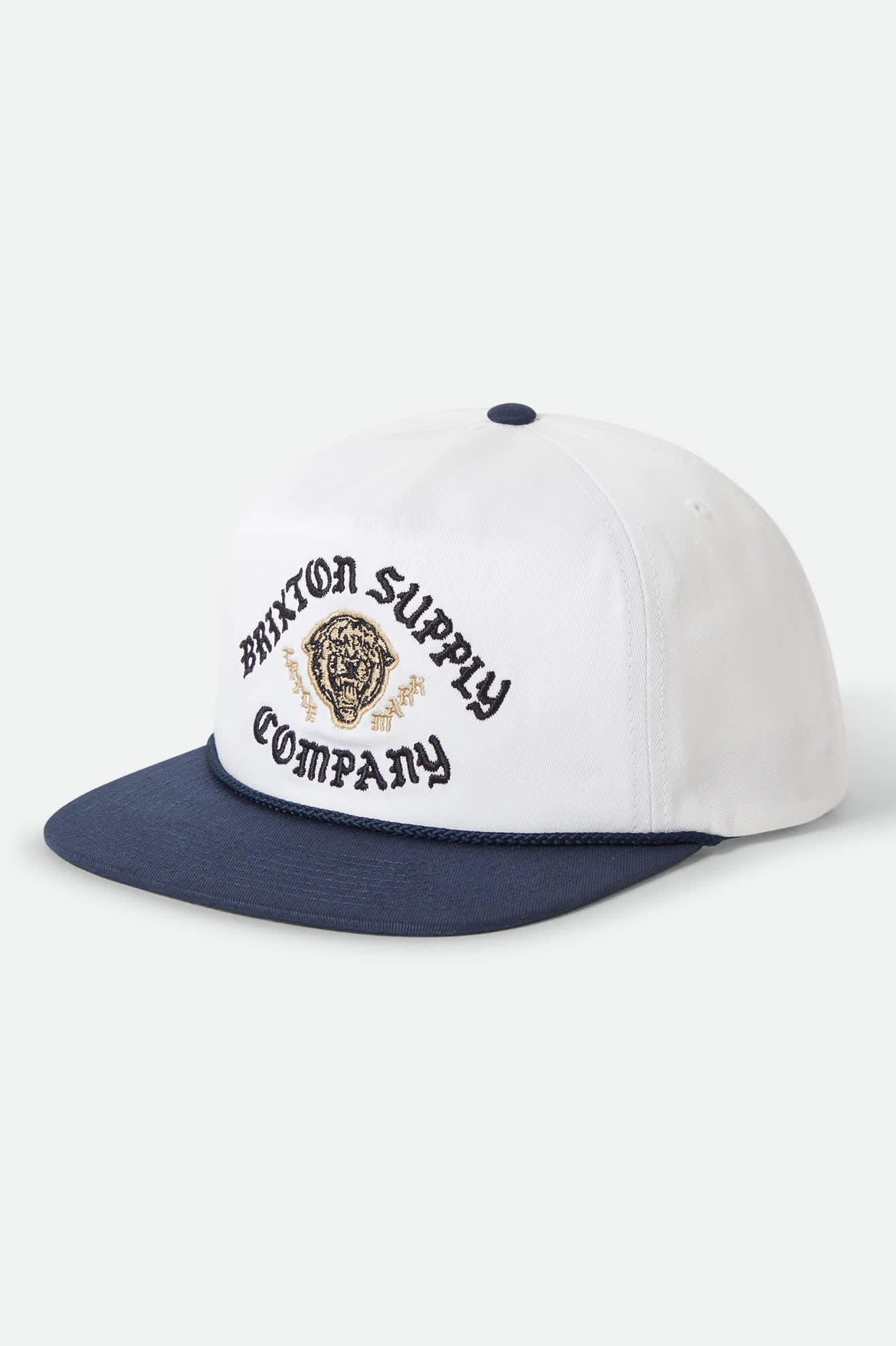 Unisex Morado Snapback in the color Midnight Blue/White - Front Product Laydown Image