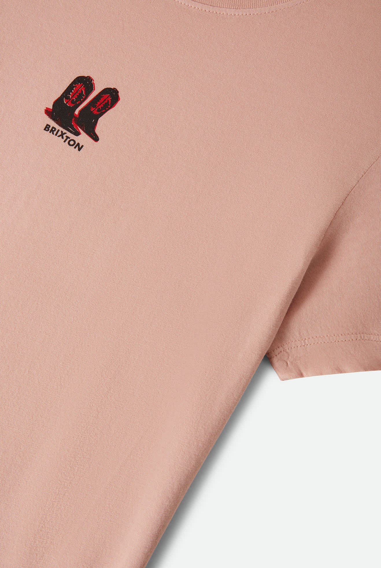 Women's Two Boots Slim Crew T-Shirt in the color Silver Pink - Additional Laydown image