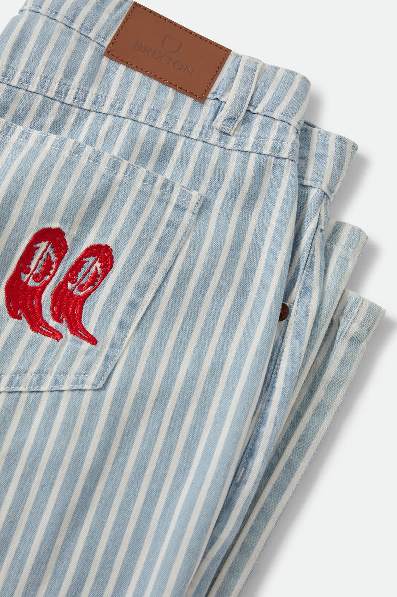 Women's The Chloe 5-Pocket Pant in the color Two Boot Stripe - Additional Laydown image